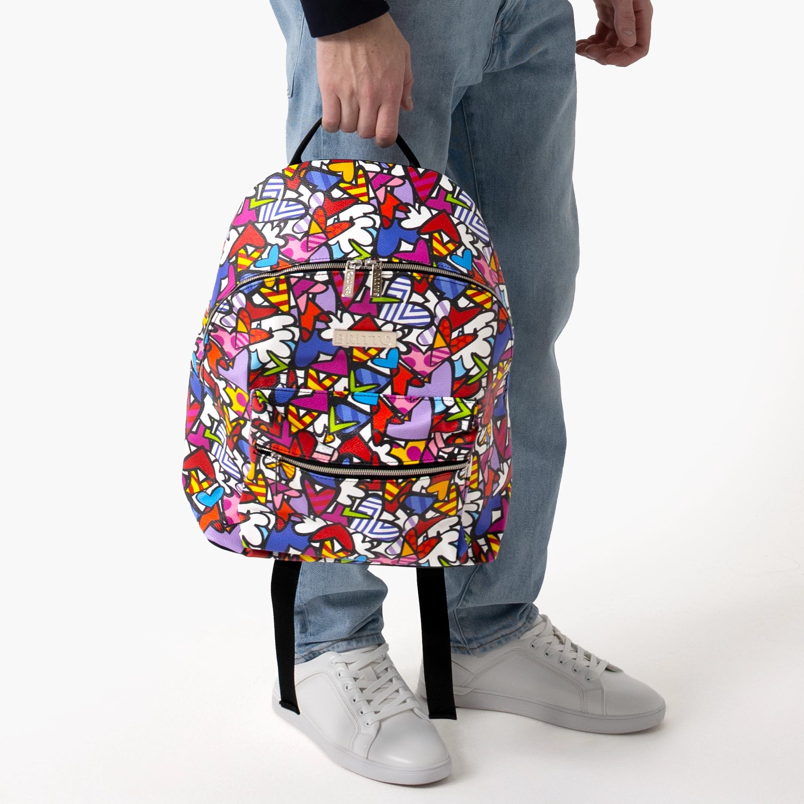 Alive Pink Britto Eco Leather Large Backpack