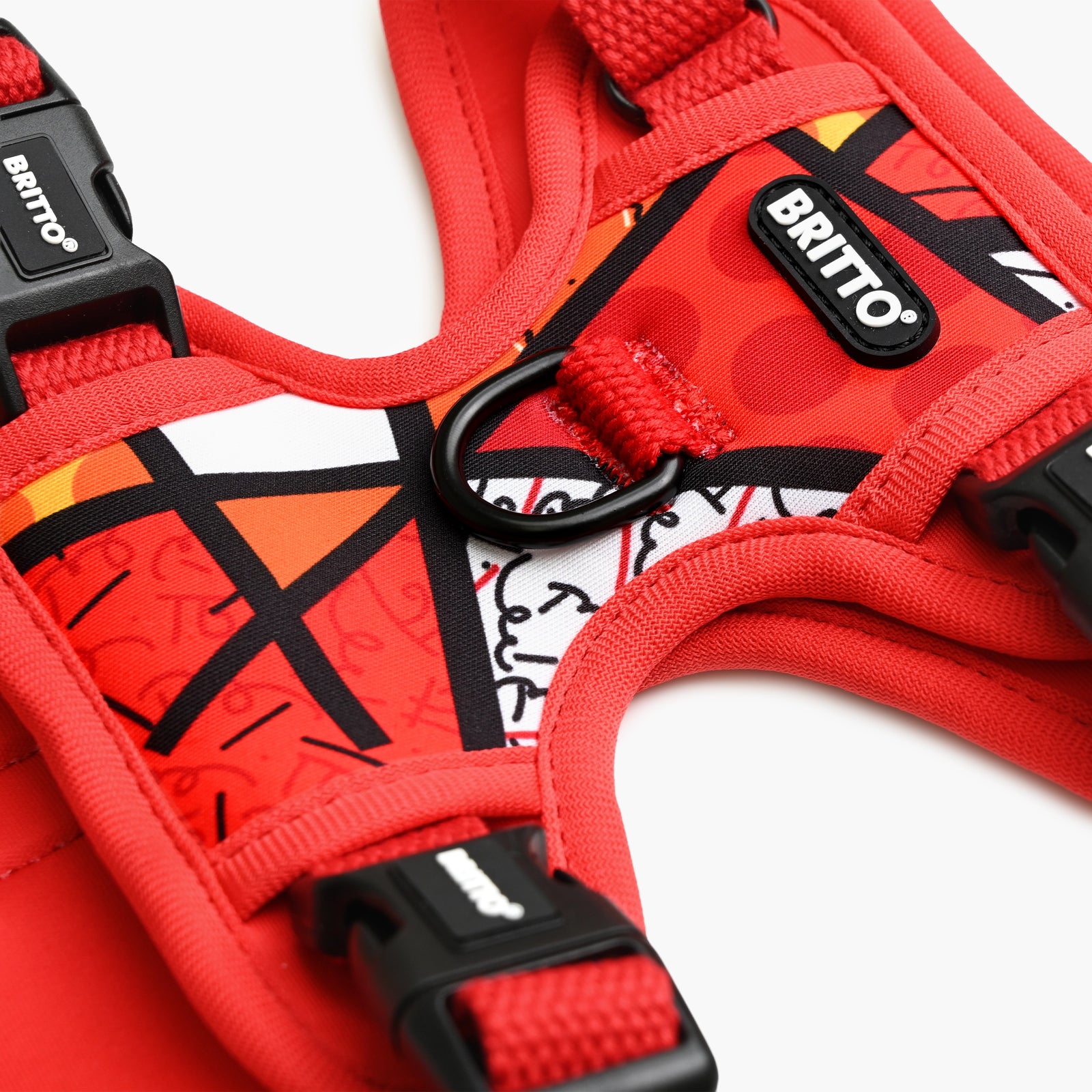 Red Landscape Britto Pet Harness