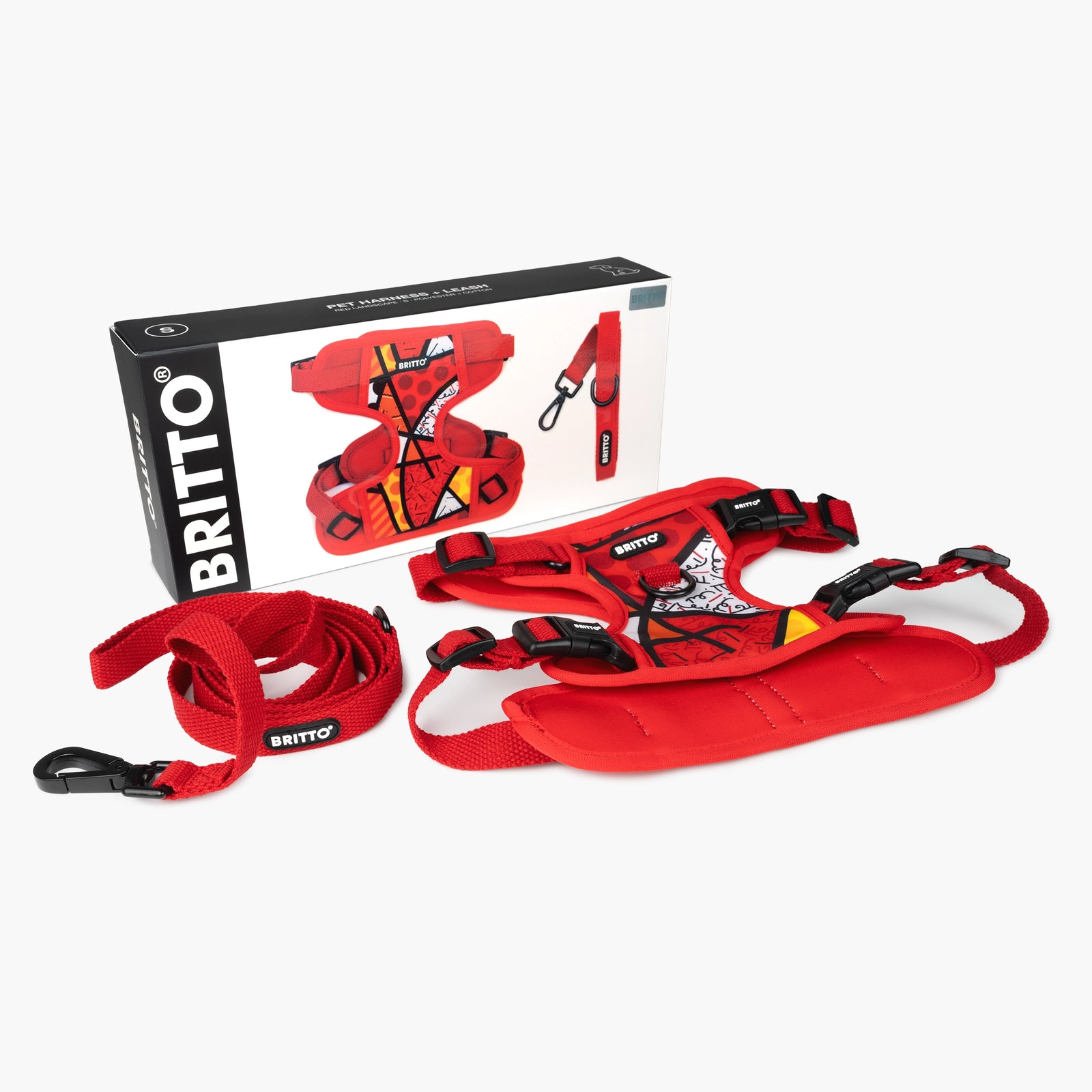 Red Landscape Britto Pet Harness