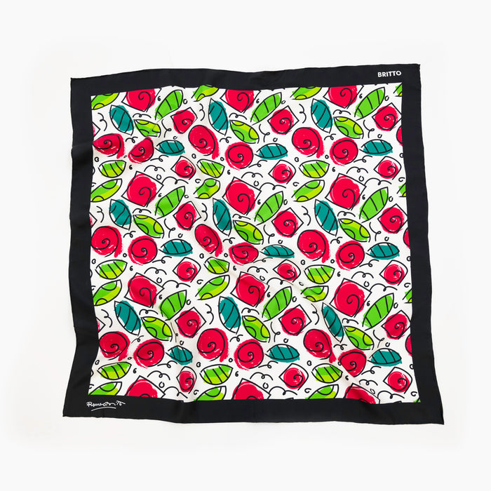 BRITTO® SILK SCARF - Limited Edition - ROSES