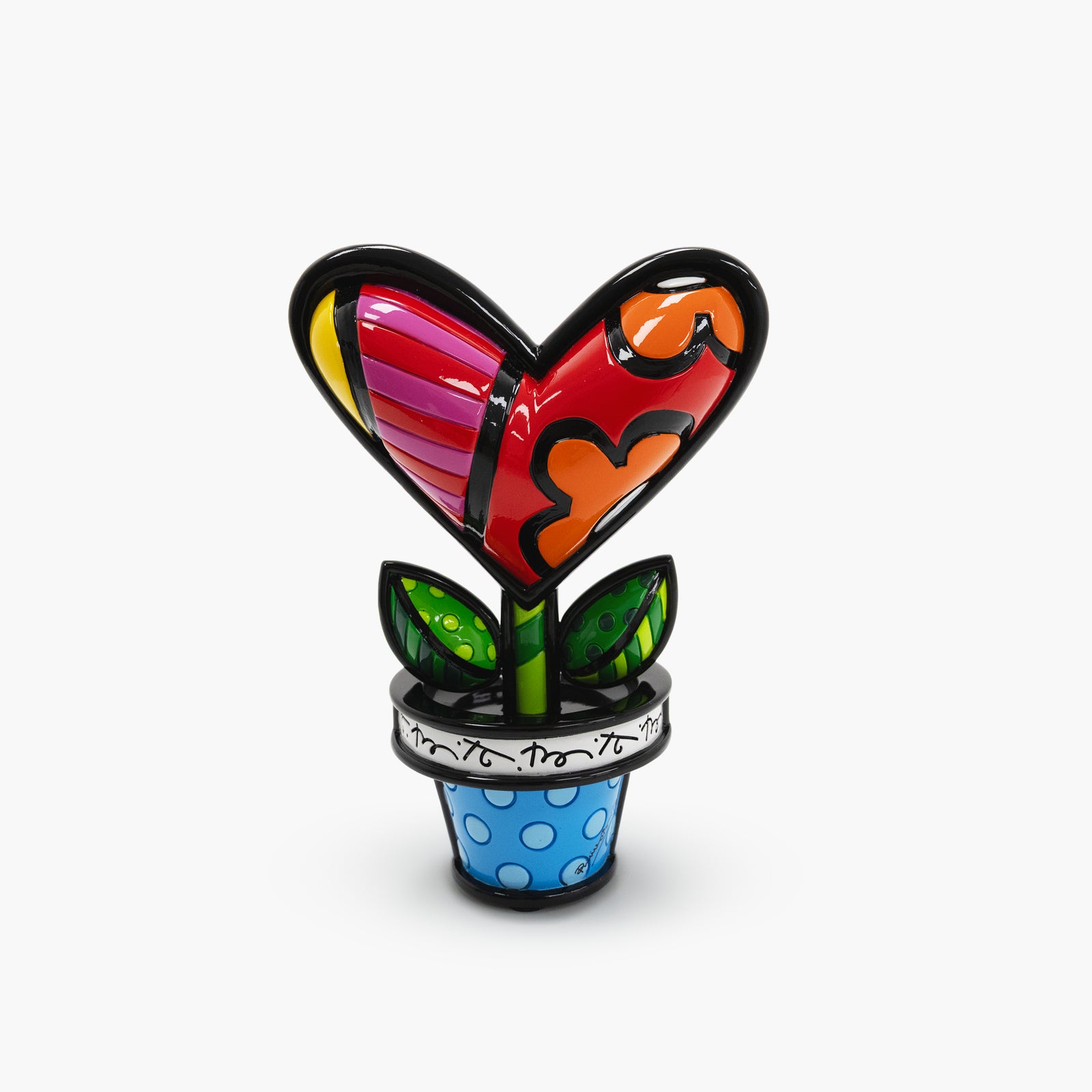 Heart Flower Pot - Britto Collectible Figurine