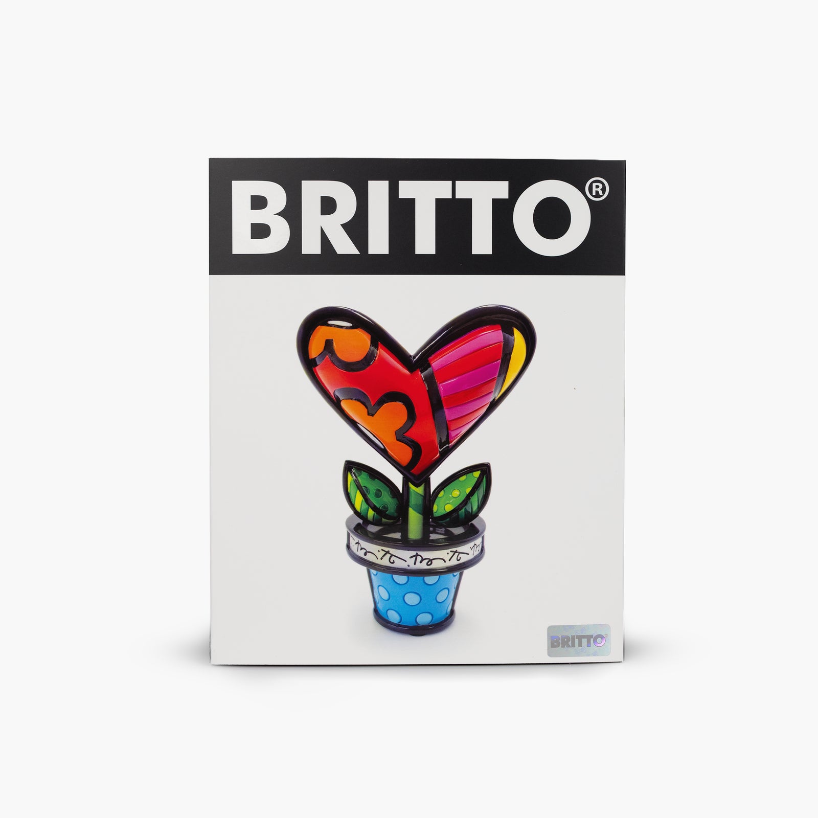 Heart Flower Pot - Britto Collectible Figurine