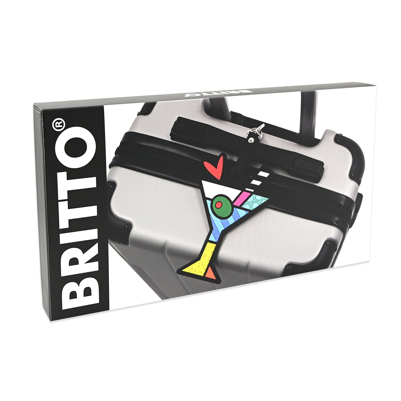 modern pop art martini britto luggage tag vibrant home decor