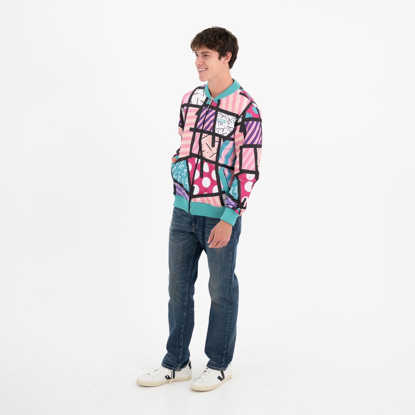 BRITTO® Bomber Jacket - PINK LANDSCAPE