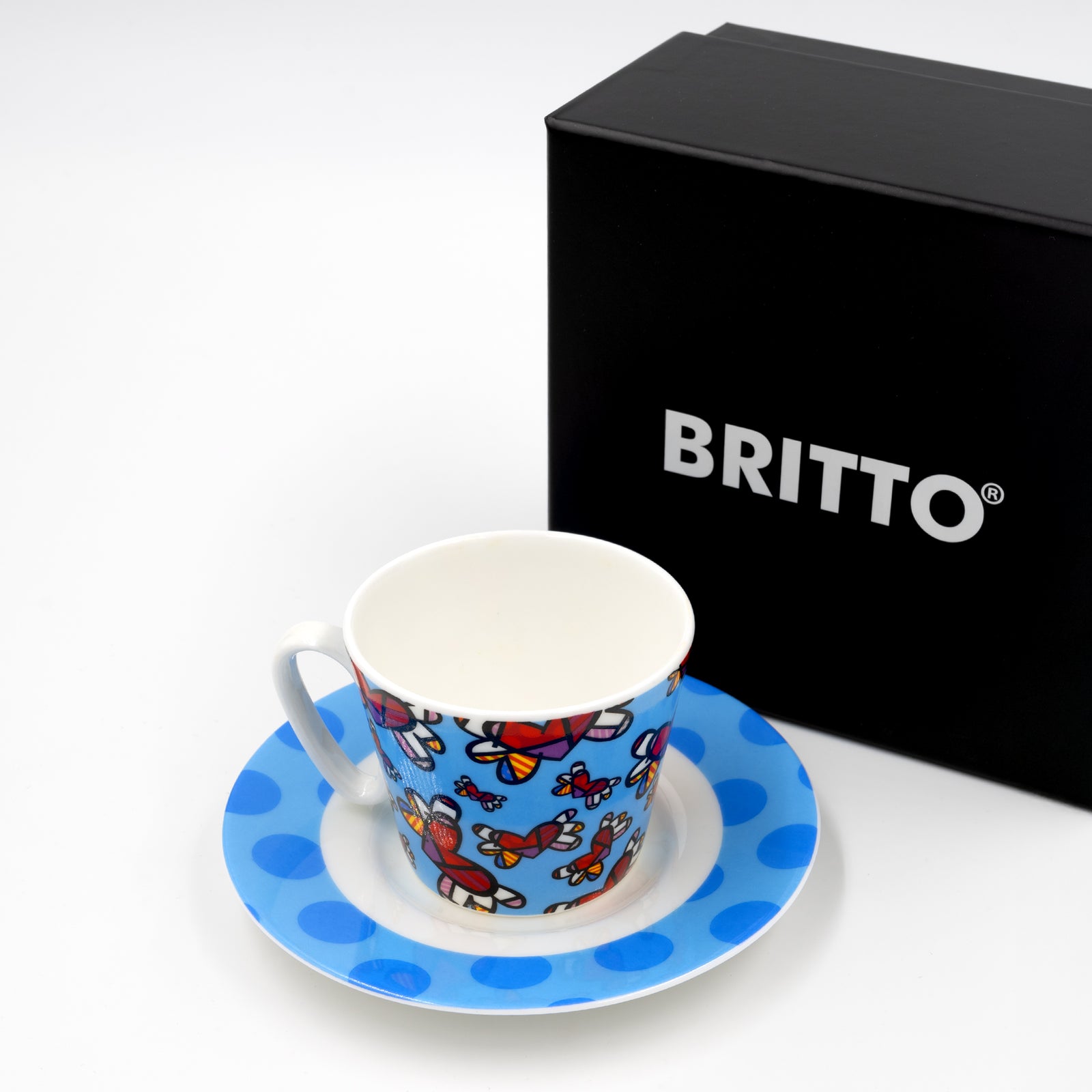 BRITTO® ESPRESSO COFFEE CUP & SAUCER - Love is in the Air