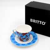 BRITTO® ESPRESSO COFFEE CUP & SAUCER - Love is in the Air
