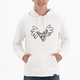 BRITTO® Hoodie - Big Heart With Wings White - (Men)