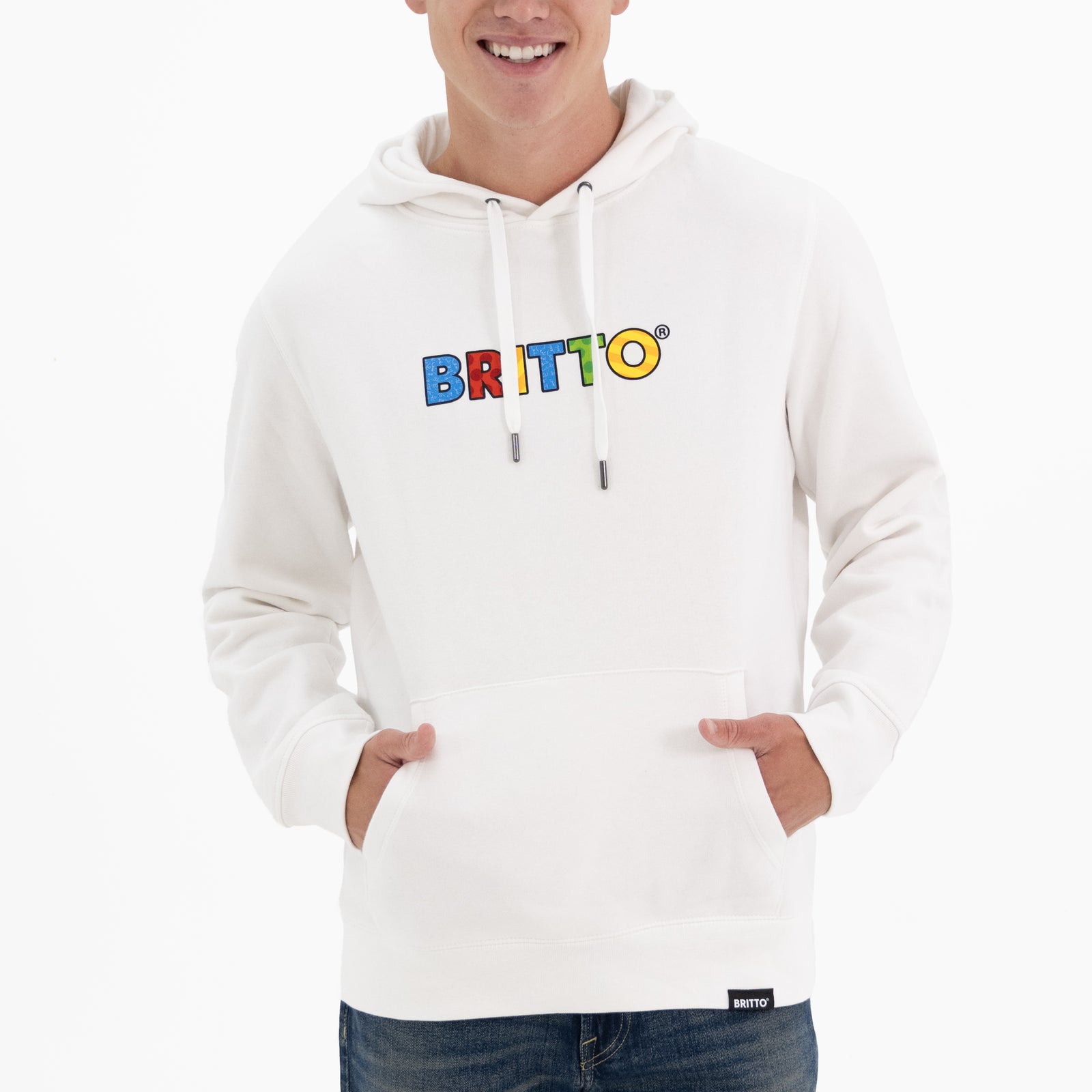 Romero Britto britto hoodie white men colorful pop art design