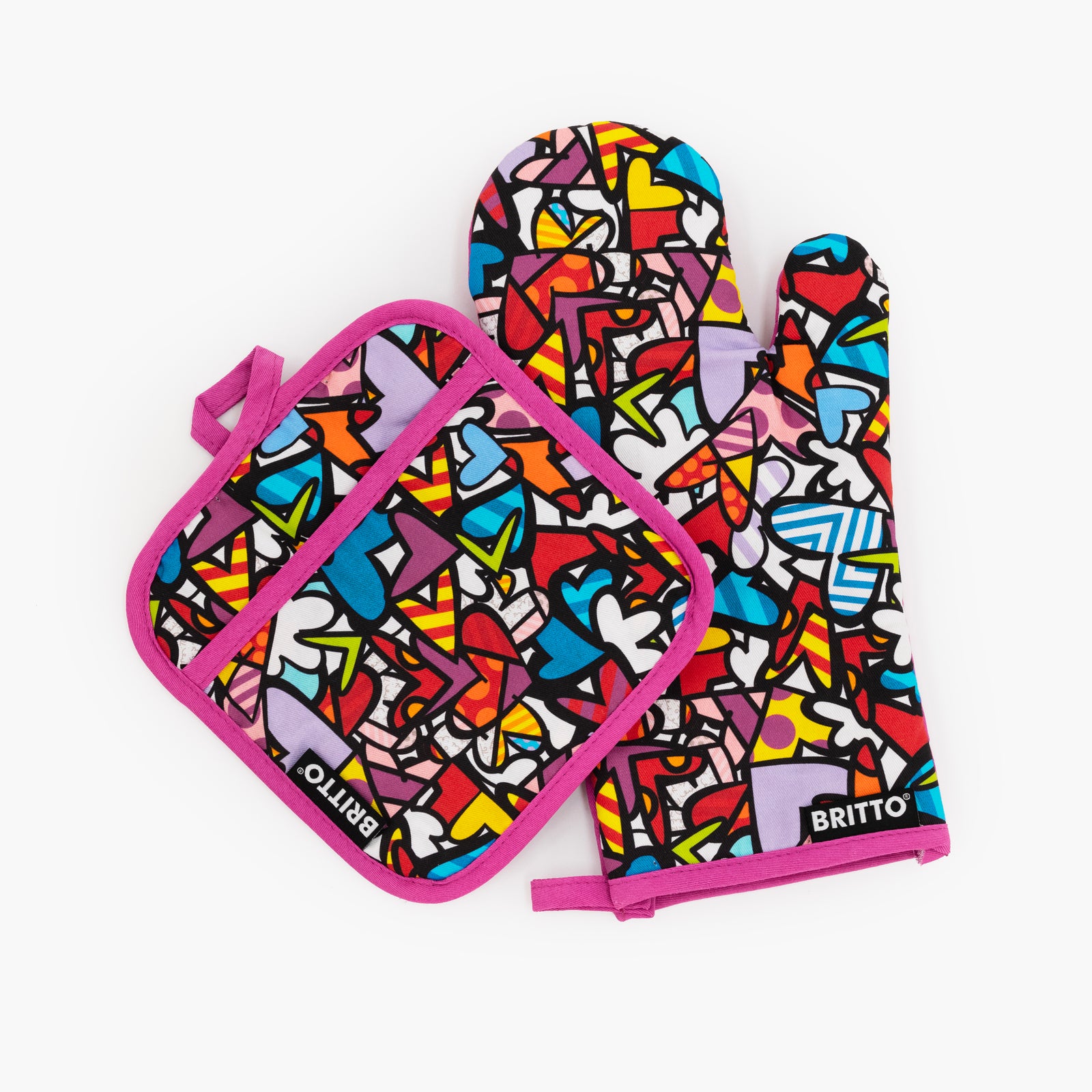 Romero Britto alive britto oven mitt pot colorful pop art design