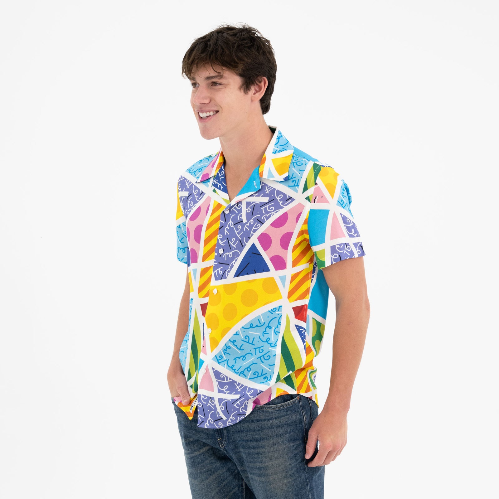baby blue landscape mens short colorful decorative collectible gift idea