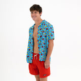 BRITTO® MEN'S SHORT SLEEVE BUTTON DOWN SHIRT -  FRUITS