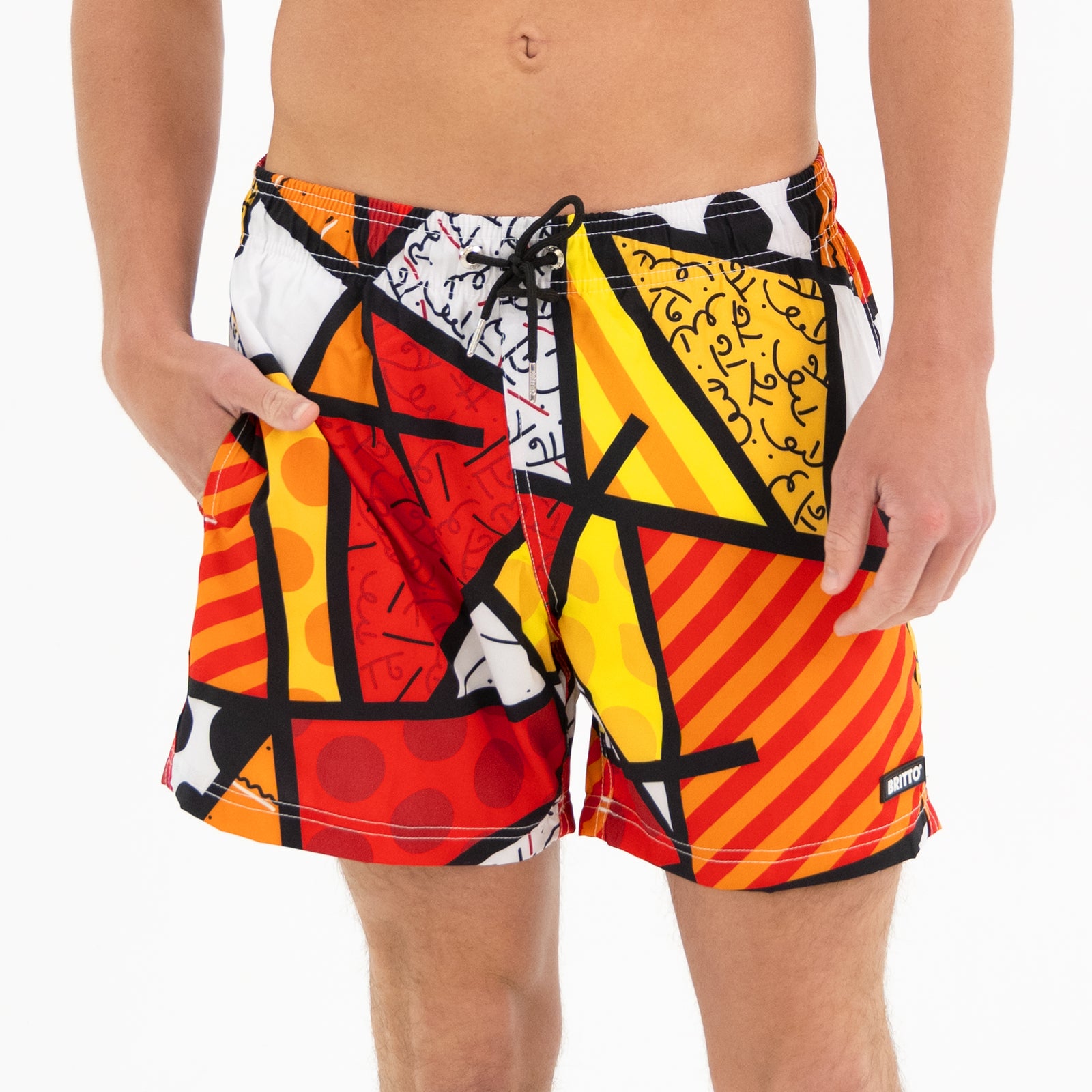 BRITTO® Shorts - RED LANDSCAPE - MEN