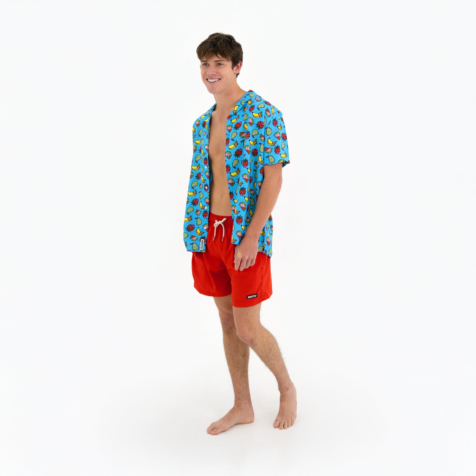 red britto shorts for men colorful decorative collectible gift idea
