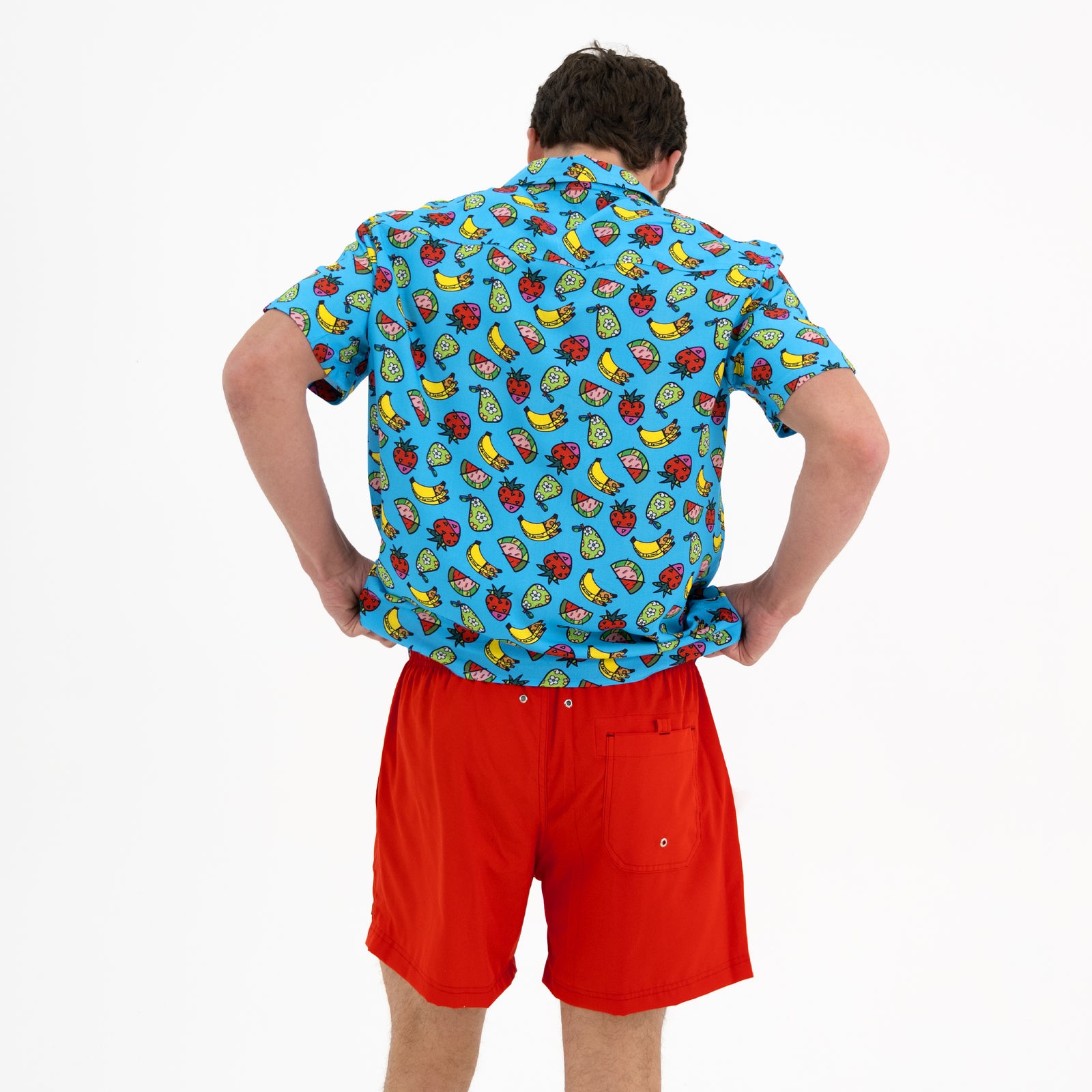 modern pop art red britto shorts for men vibrant home decor