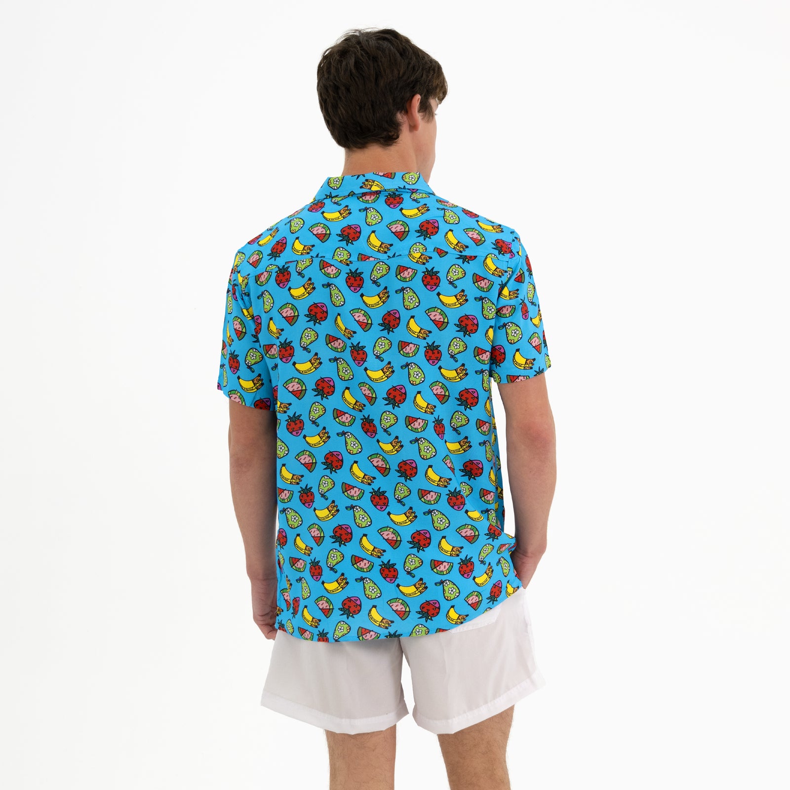 white britto shorts for men colorful decorative collectible gift idea