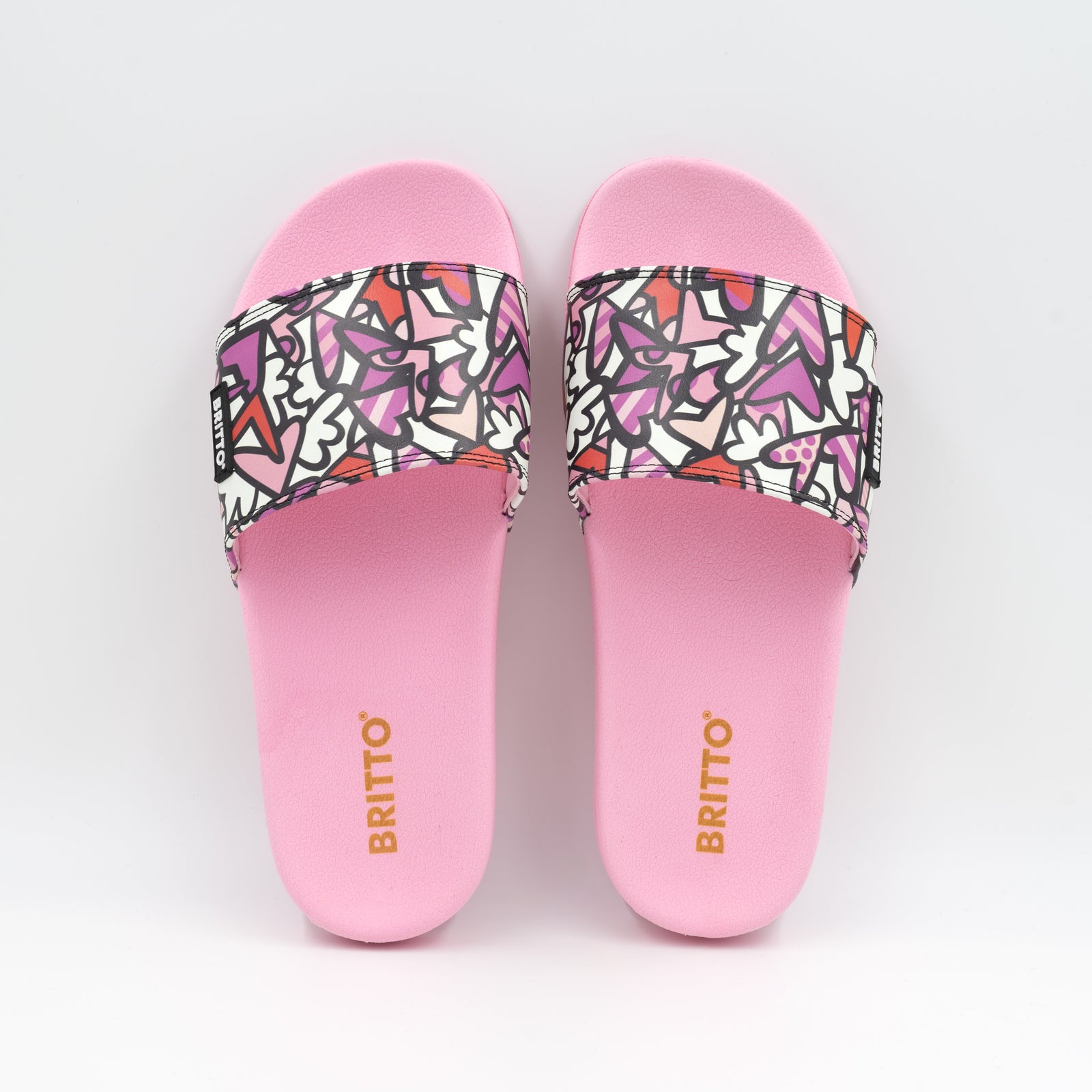 pink alive britto slides colorful decorative collectible gift idea
