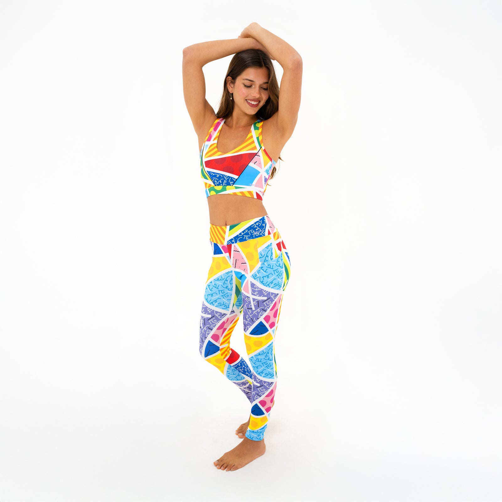 modern pop art baby blue landscape britto yoga vibrant home decor