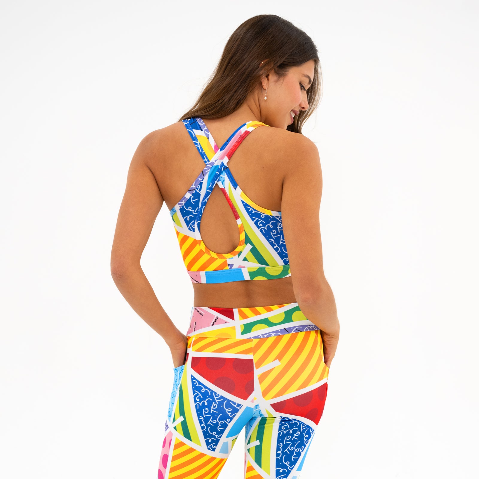baby blue landscape britto yoga colorful decorative collectible gift idea