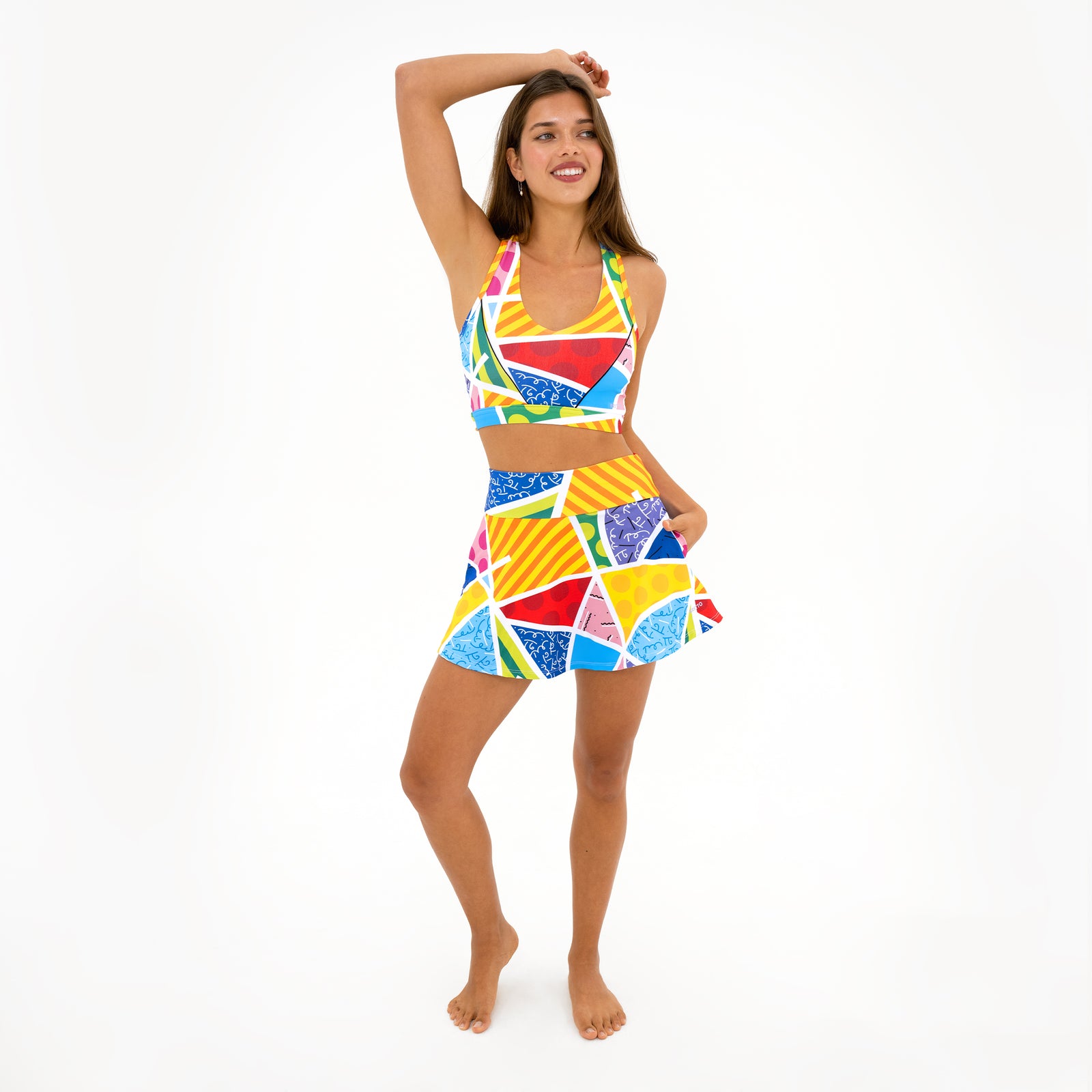 Romero Britto baby blue landscape britto tennis contemporary pop art piece