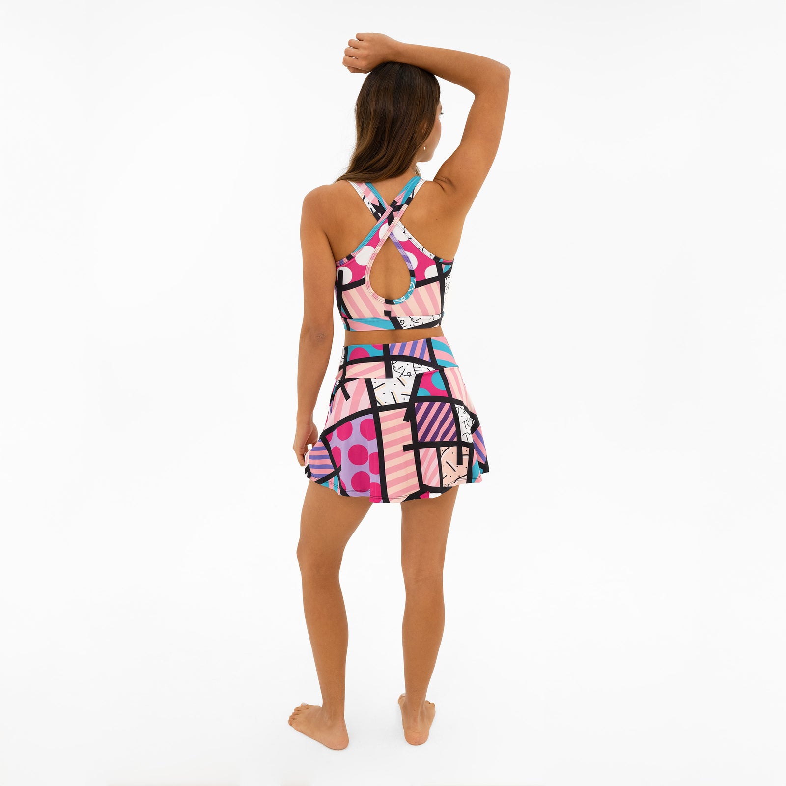 Pink Landscape Britto Tennis Skirt