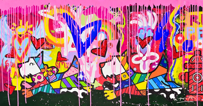 CATCH ME IF YOU CAN - Mixed Media Original