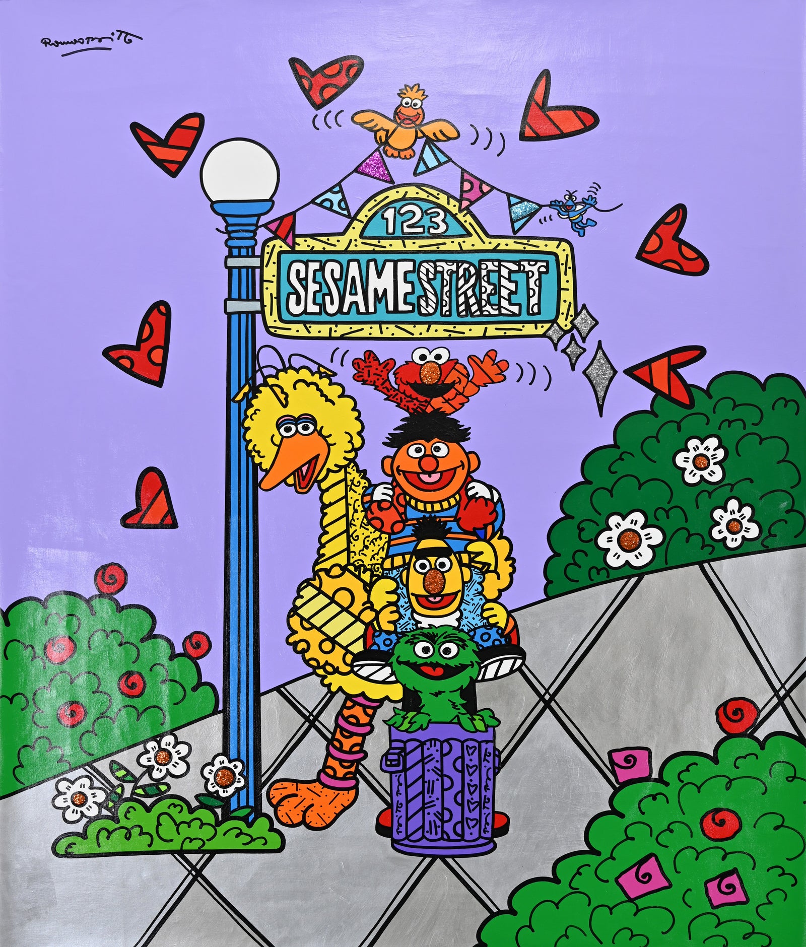 Sesame Street - Sesame Street by Britto - Original Painting
