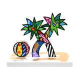 PALM TREES - Touch of Gold - Mixed Media Original Sculpture
