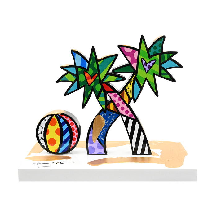 PALM TREES - Touch of Gold - Mixed Media Original Sculpture