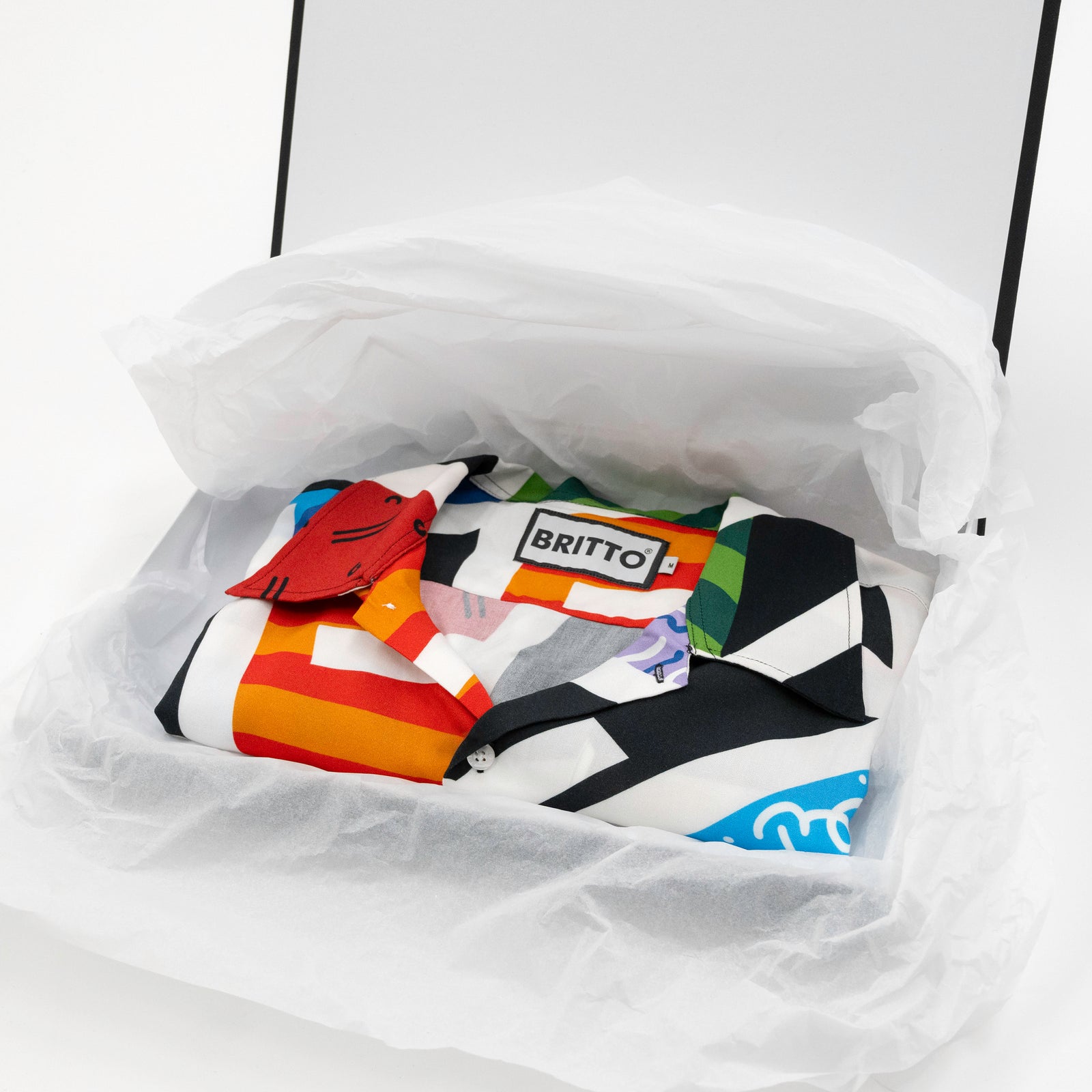 BRITTO® MEN'S SHORT SLEEVE BUTTON DOWN SHIRT - MIDNIGHT