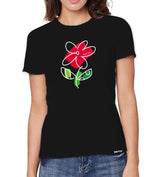 BRITTO® T Shirt - Flower - Black (Women)