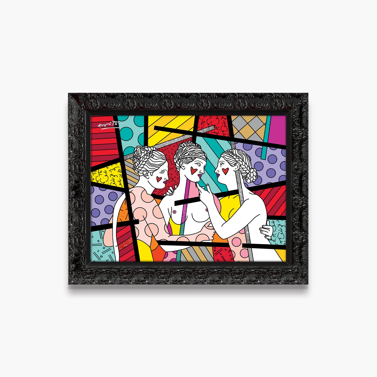 the three graces limited edition artistic colorful design collectible