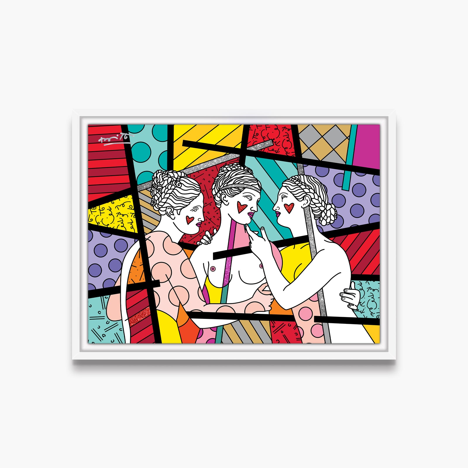 the three graces limited edition artistic colorful design collectible