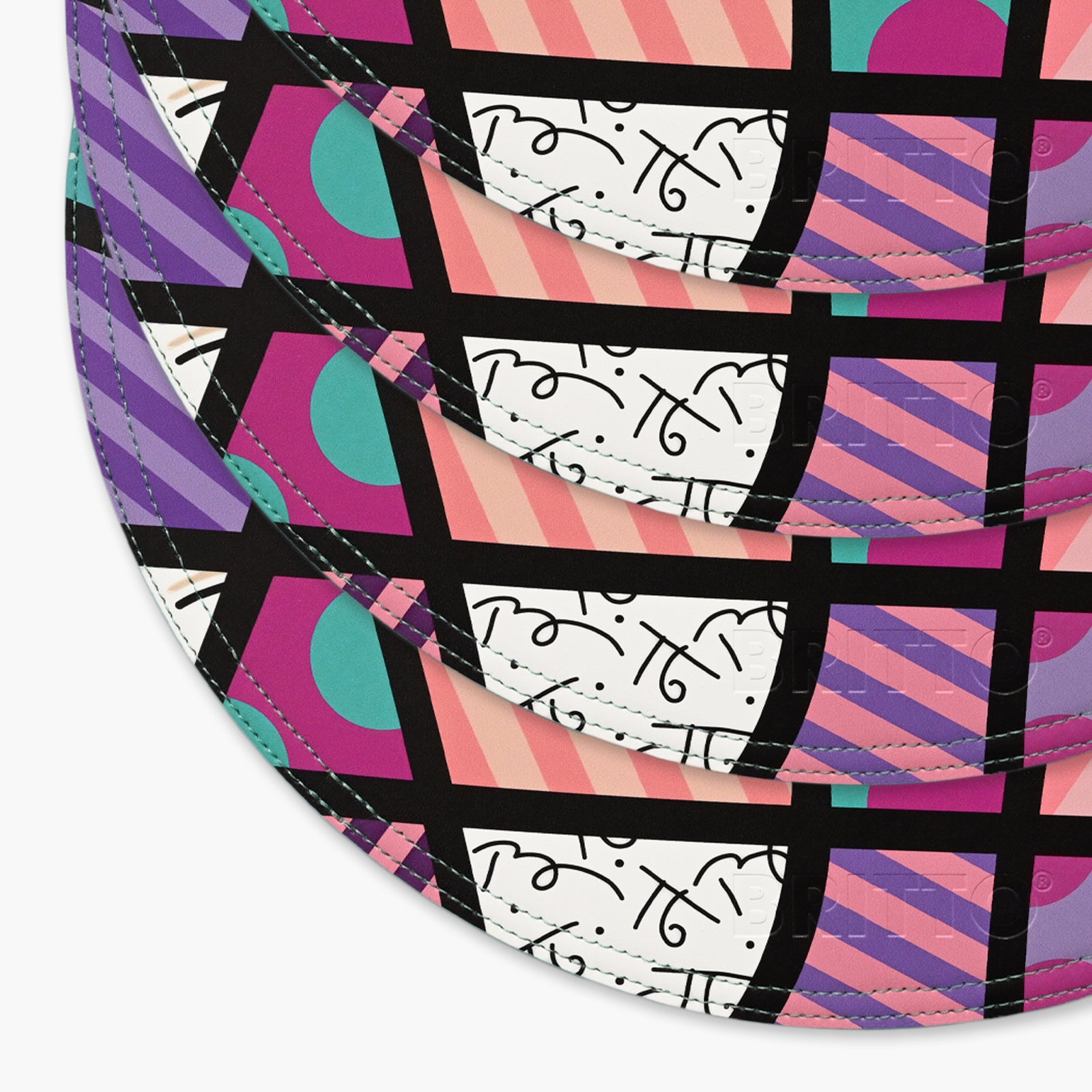 pink landscape britto placemats colorful decorative collectible gift idea