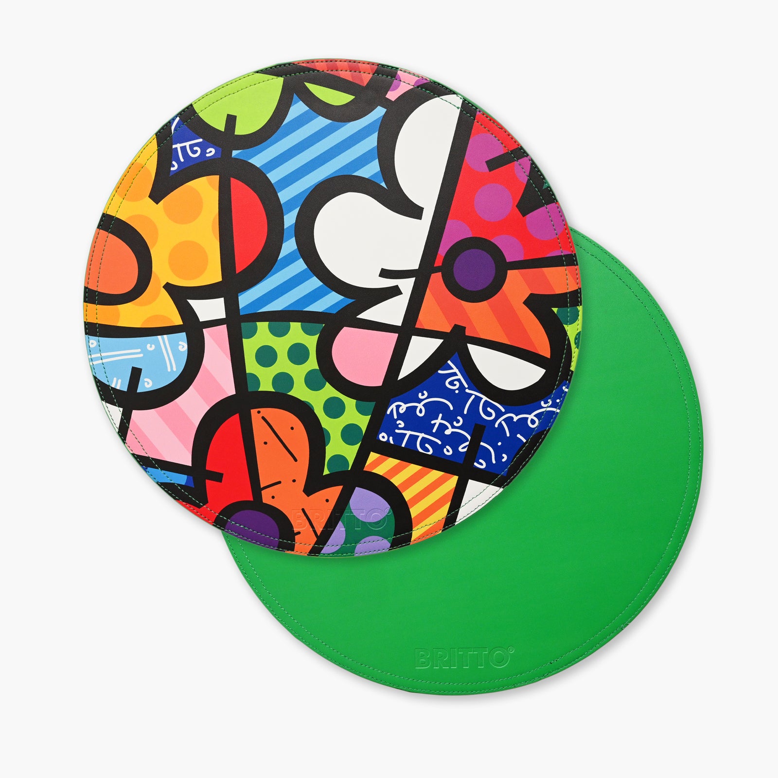 Romero Britto botanical garden britto placemats colorful pop art design