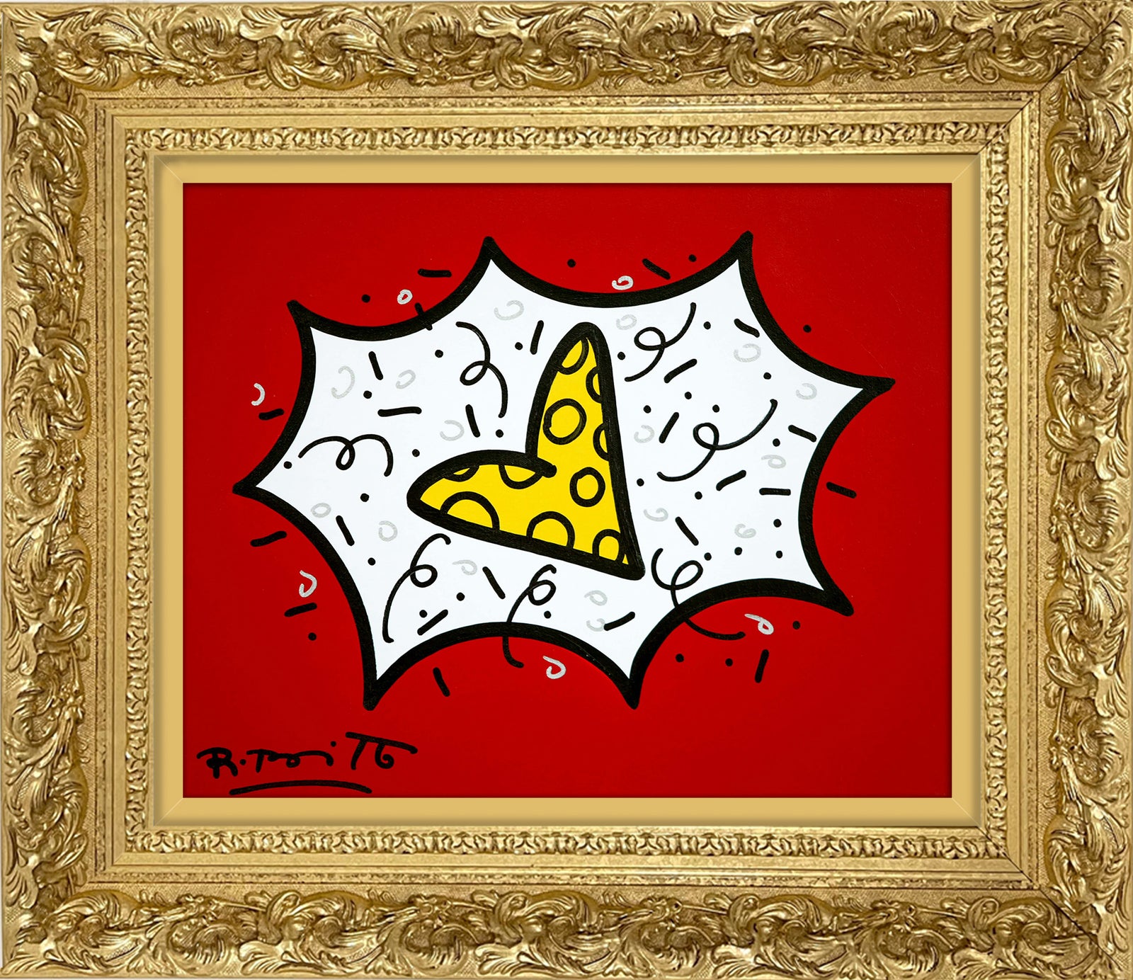 RED & YELLOW (HEART) - Original Painting