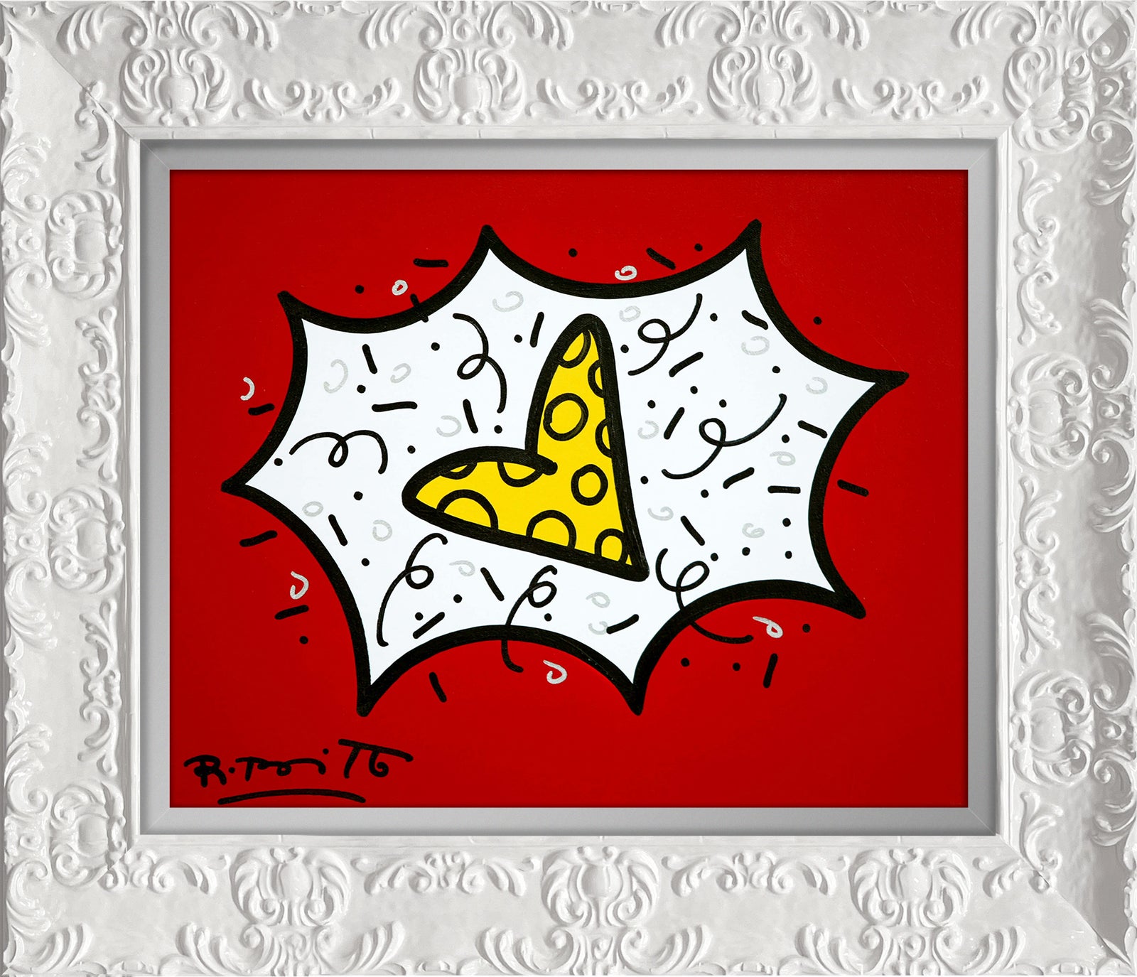 RED & YELLOW (HEART) - Original Painting