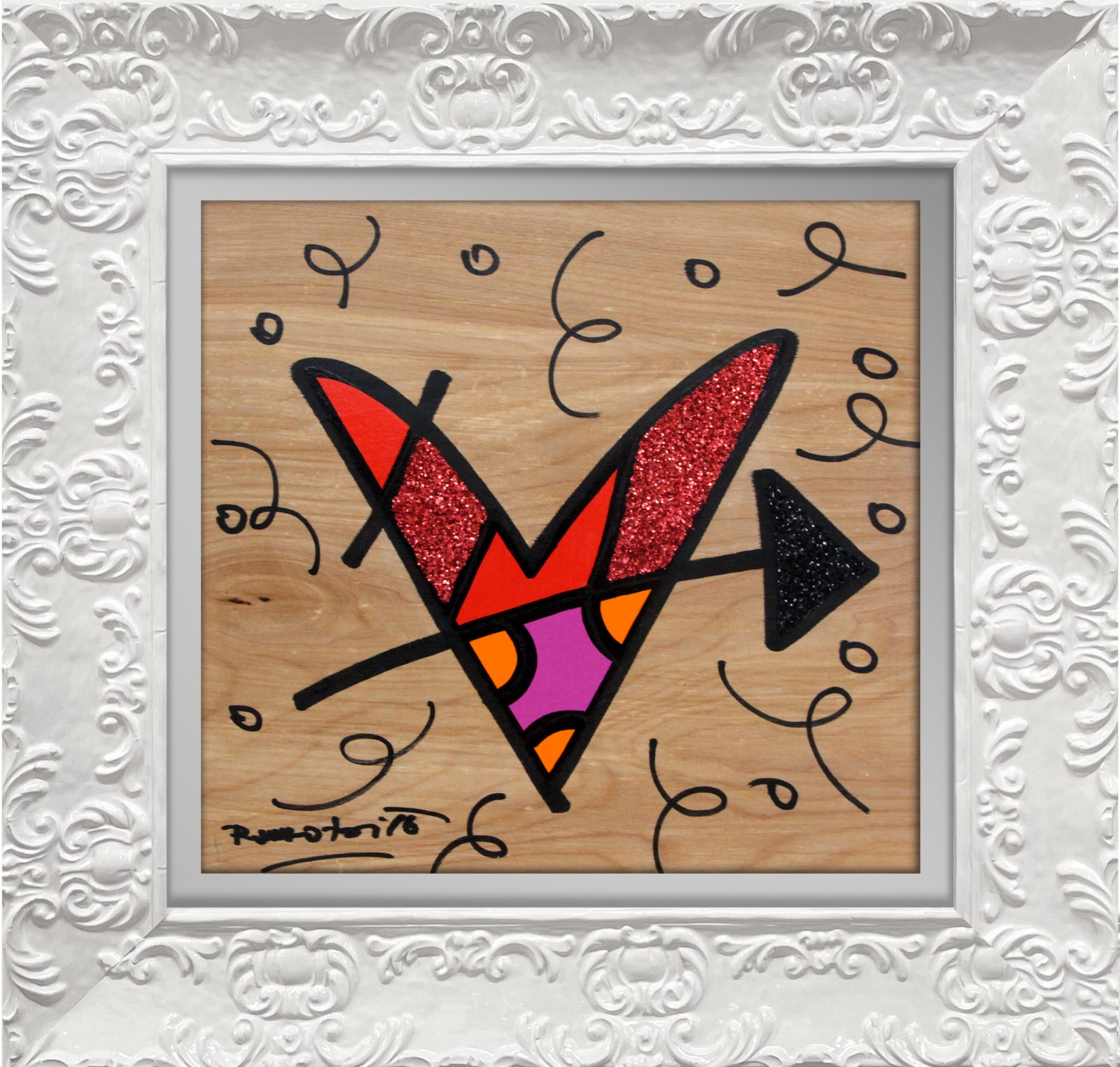 modern pop art lovestruck original drawing vibrant home decor