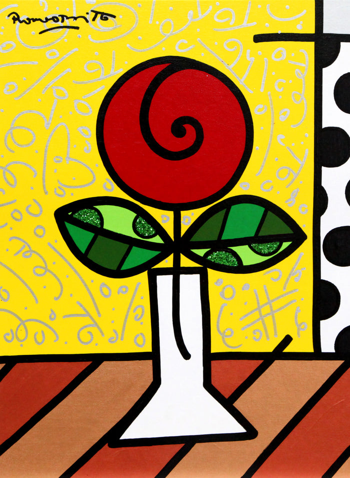 RED FLOWER - Original Painting