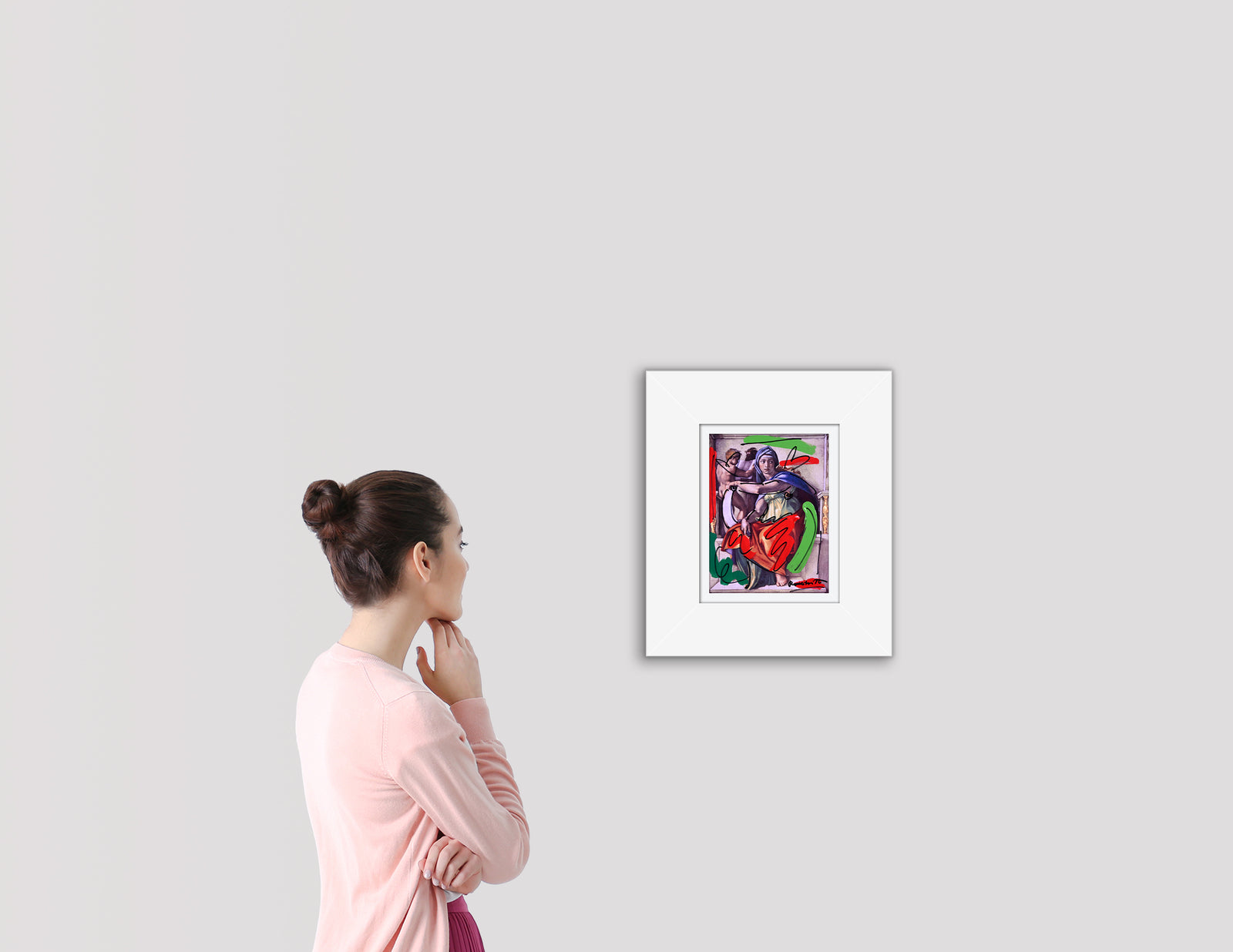 delphic sibyl mixed media original artistic colorful design collectible