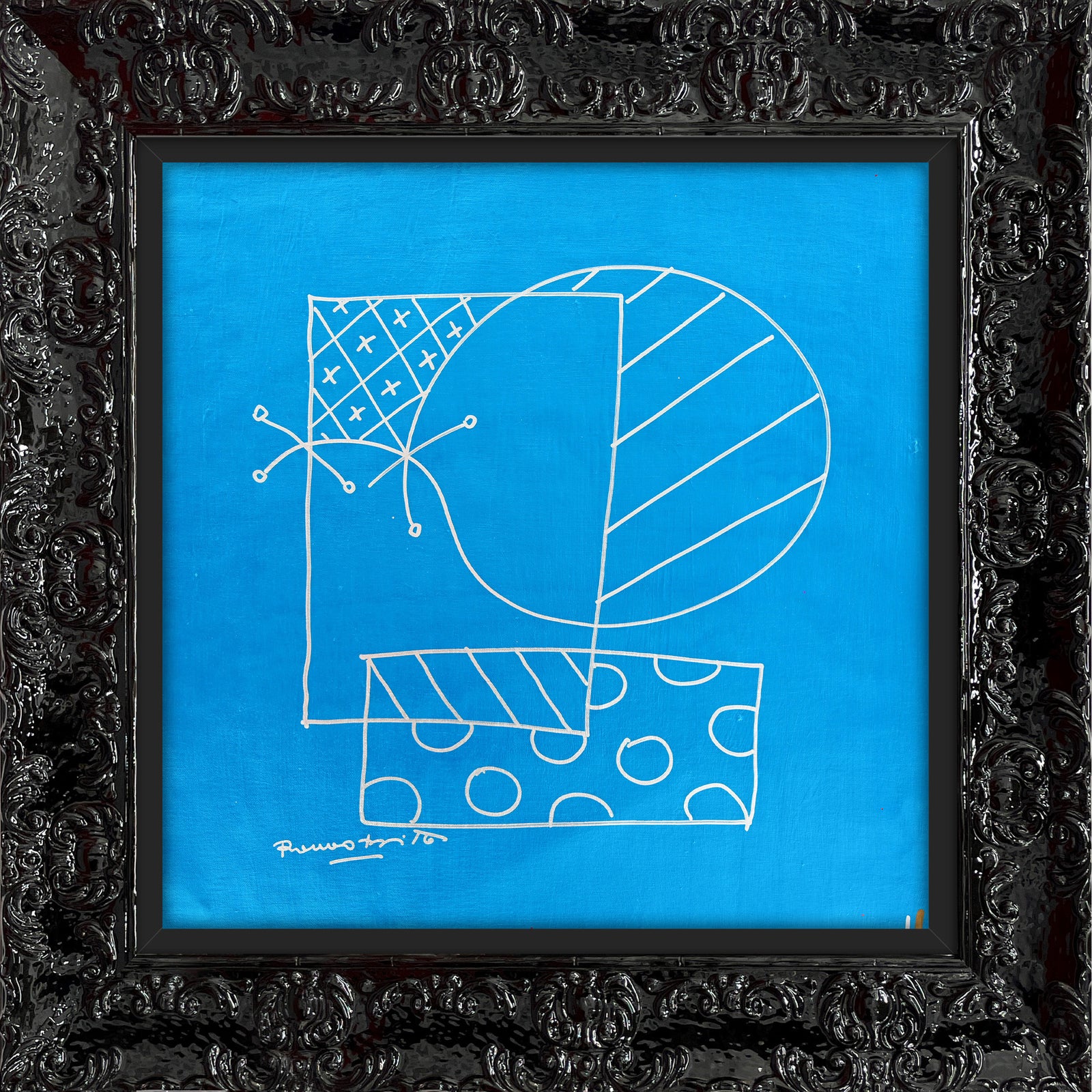 modern pop art britto abstract original drawing vibrant home decor