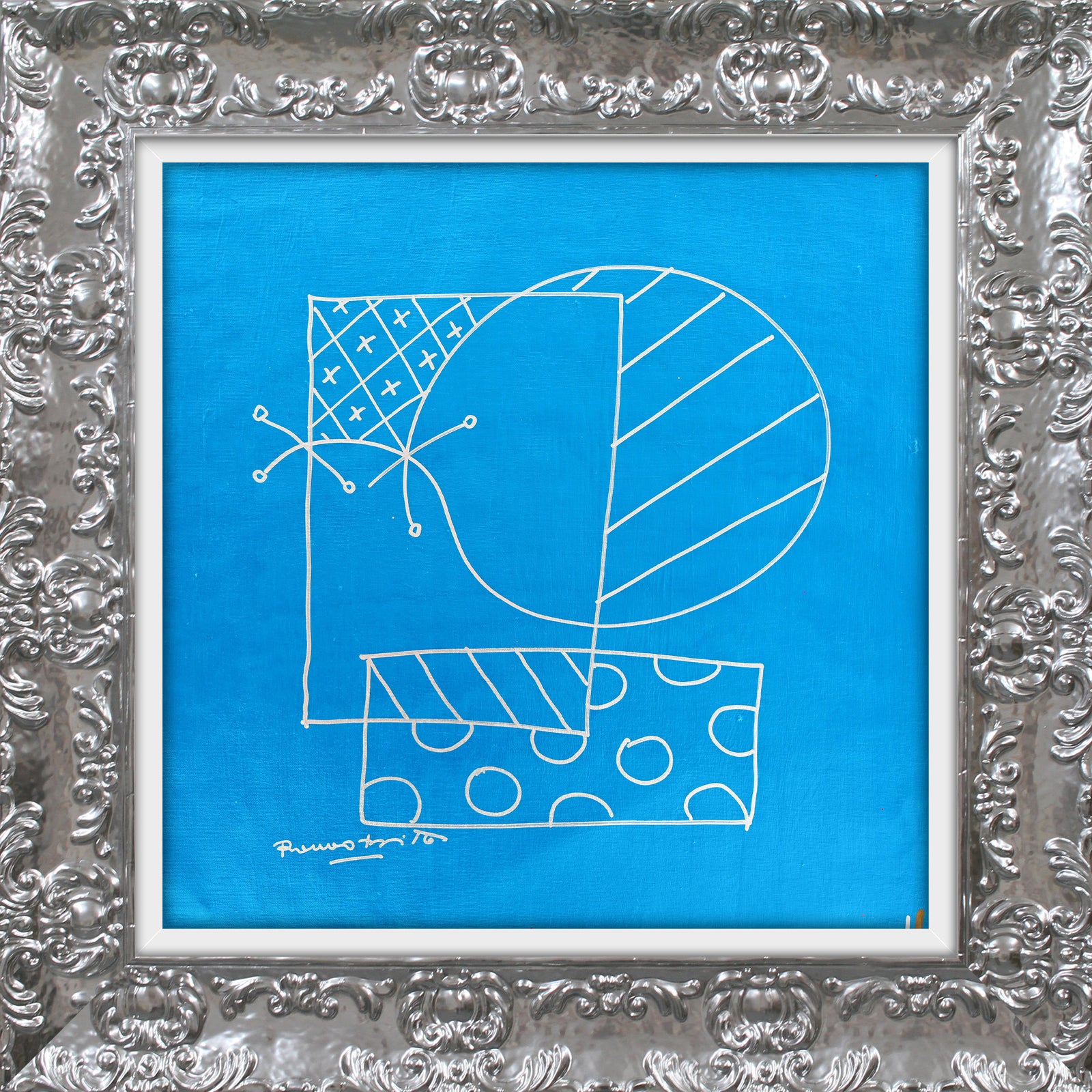 Romero Britto britto abstract original drawing contemporary pop art piece
