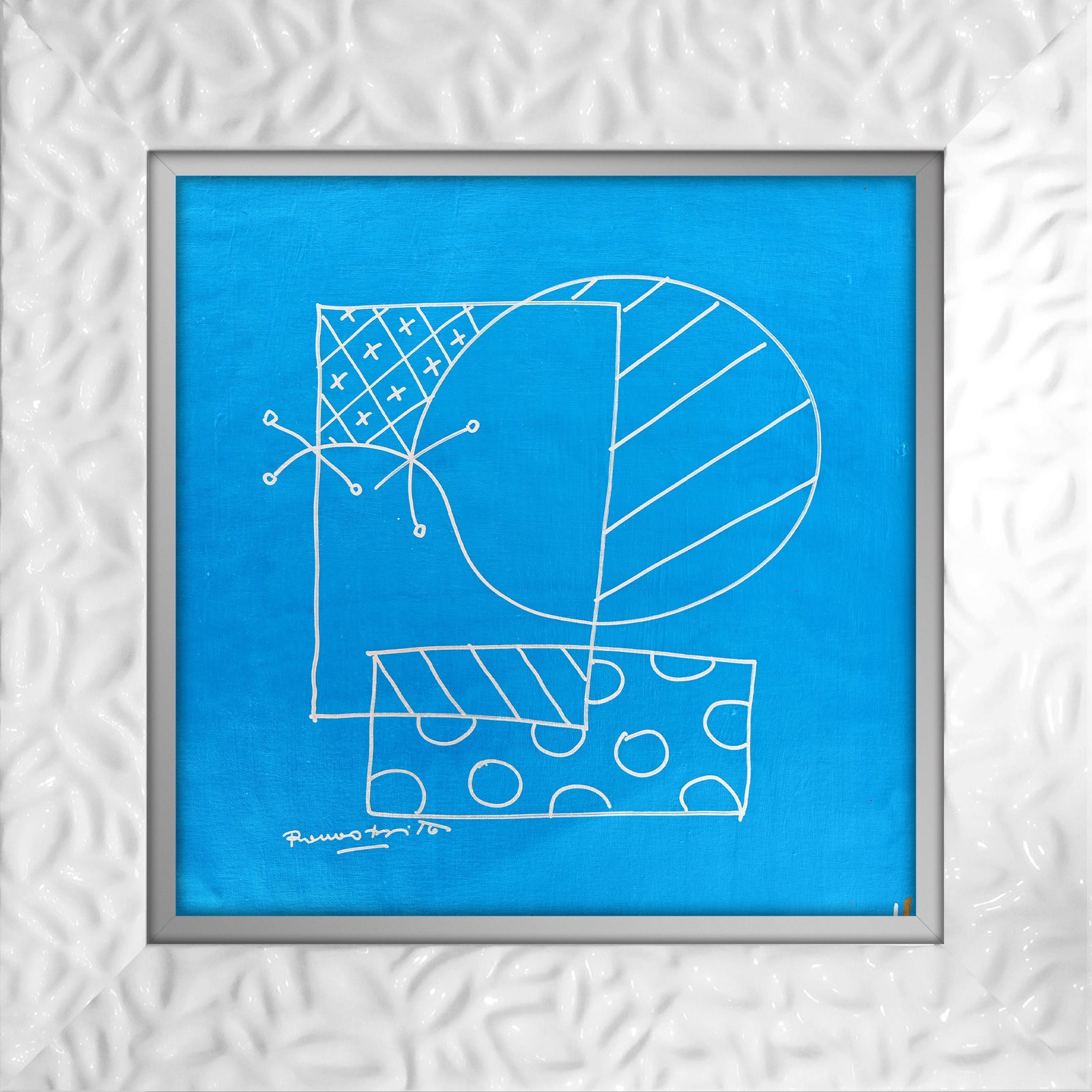 Romero Britto britto abstract original drawing contemporary pop art piece