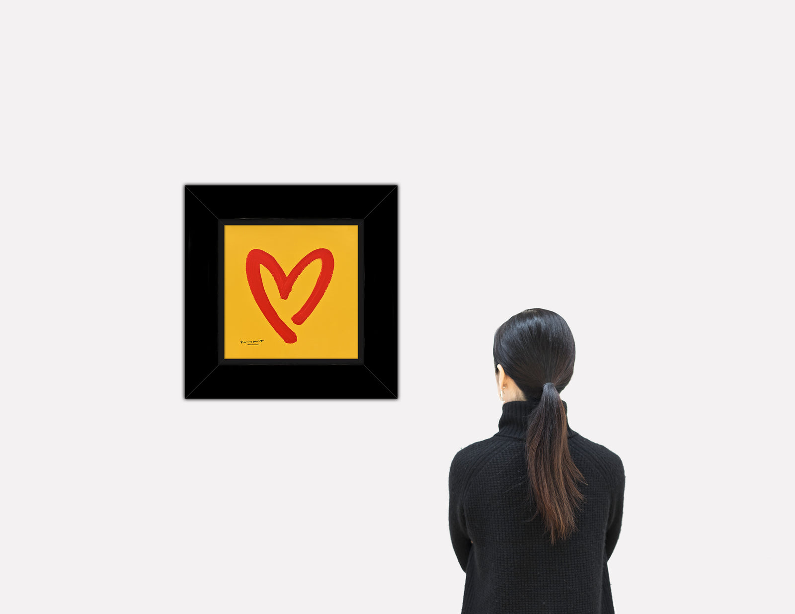 modern pop art heartbeat original drawing vibrant home decor