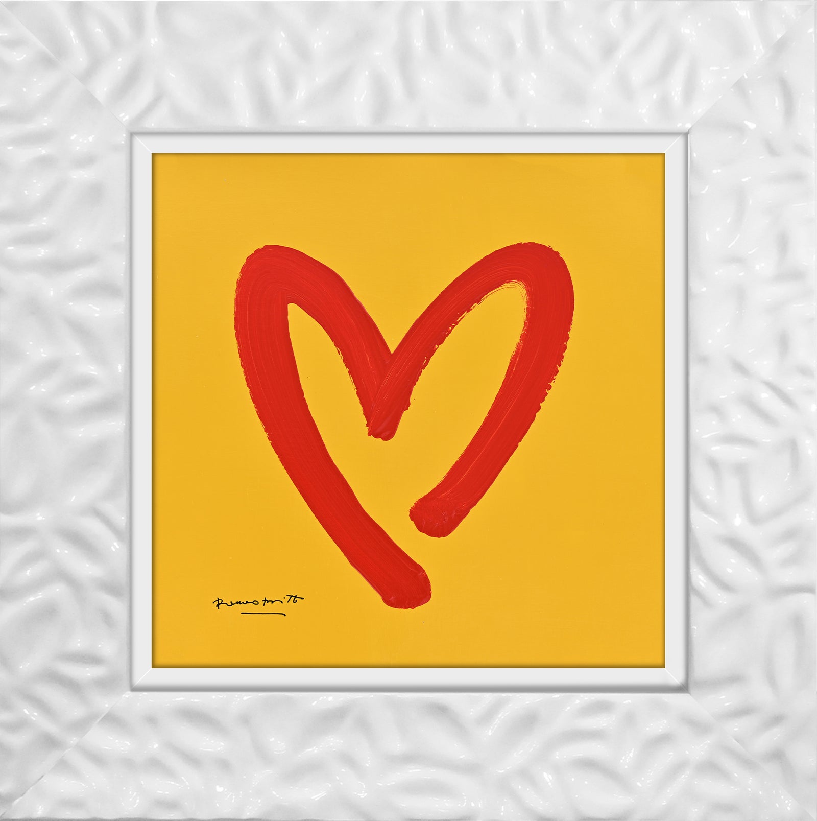 modern pop art heartbeat original drawing vibrant home decor