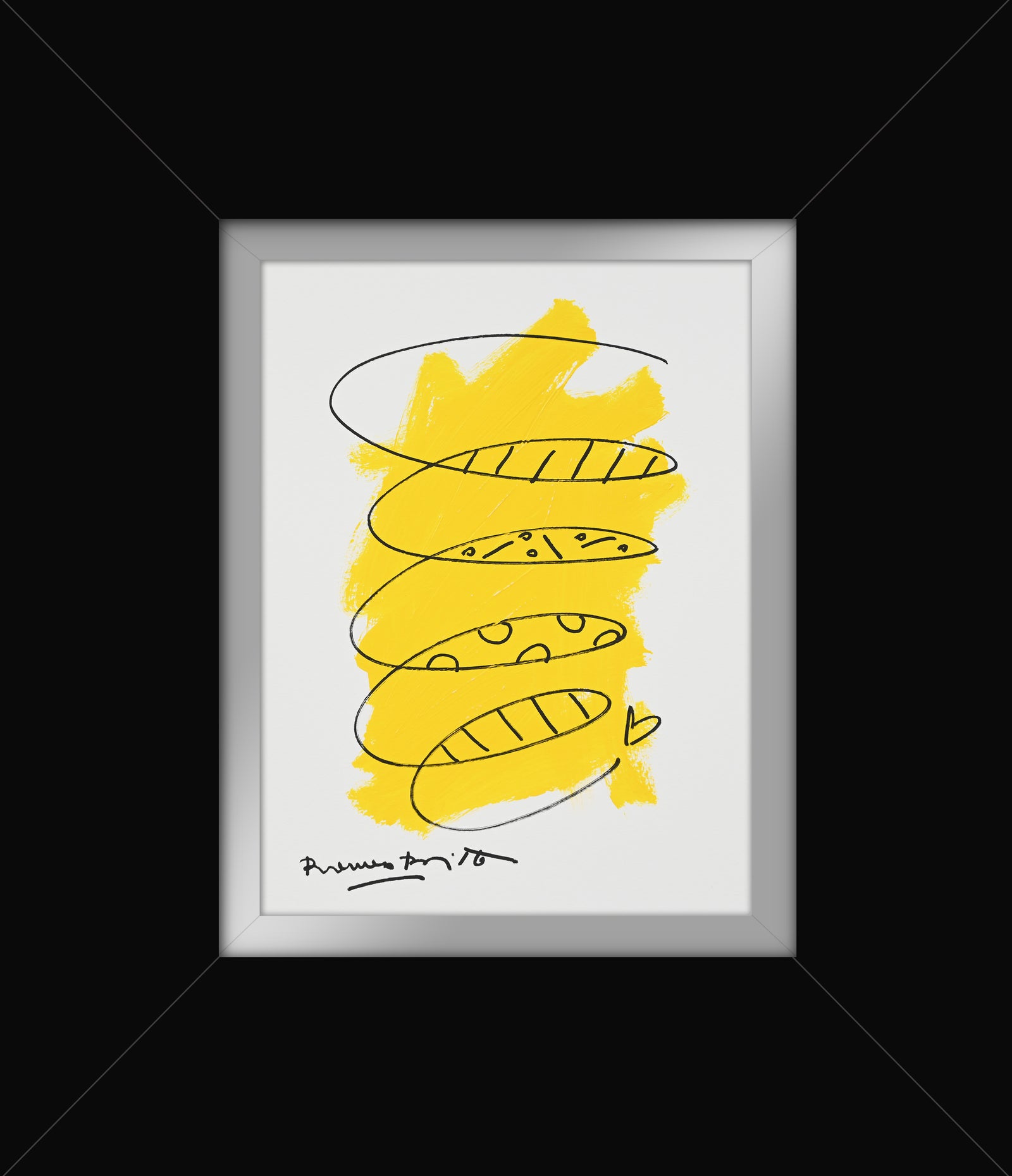 Romero Britto two color collection original drawing colorful pop art design
