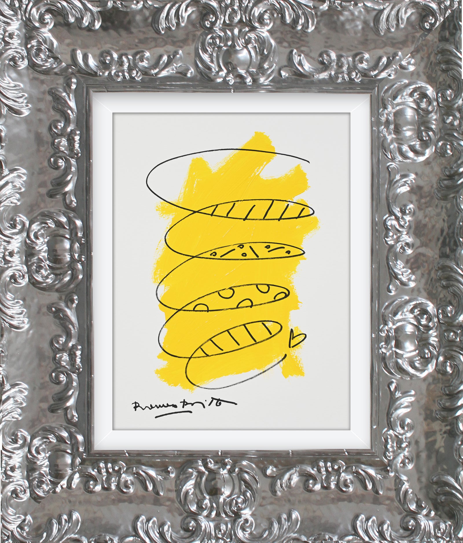 modern pop art two color collection original drawing vibrant home decor