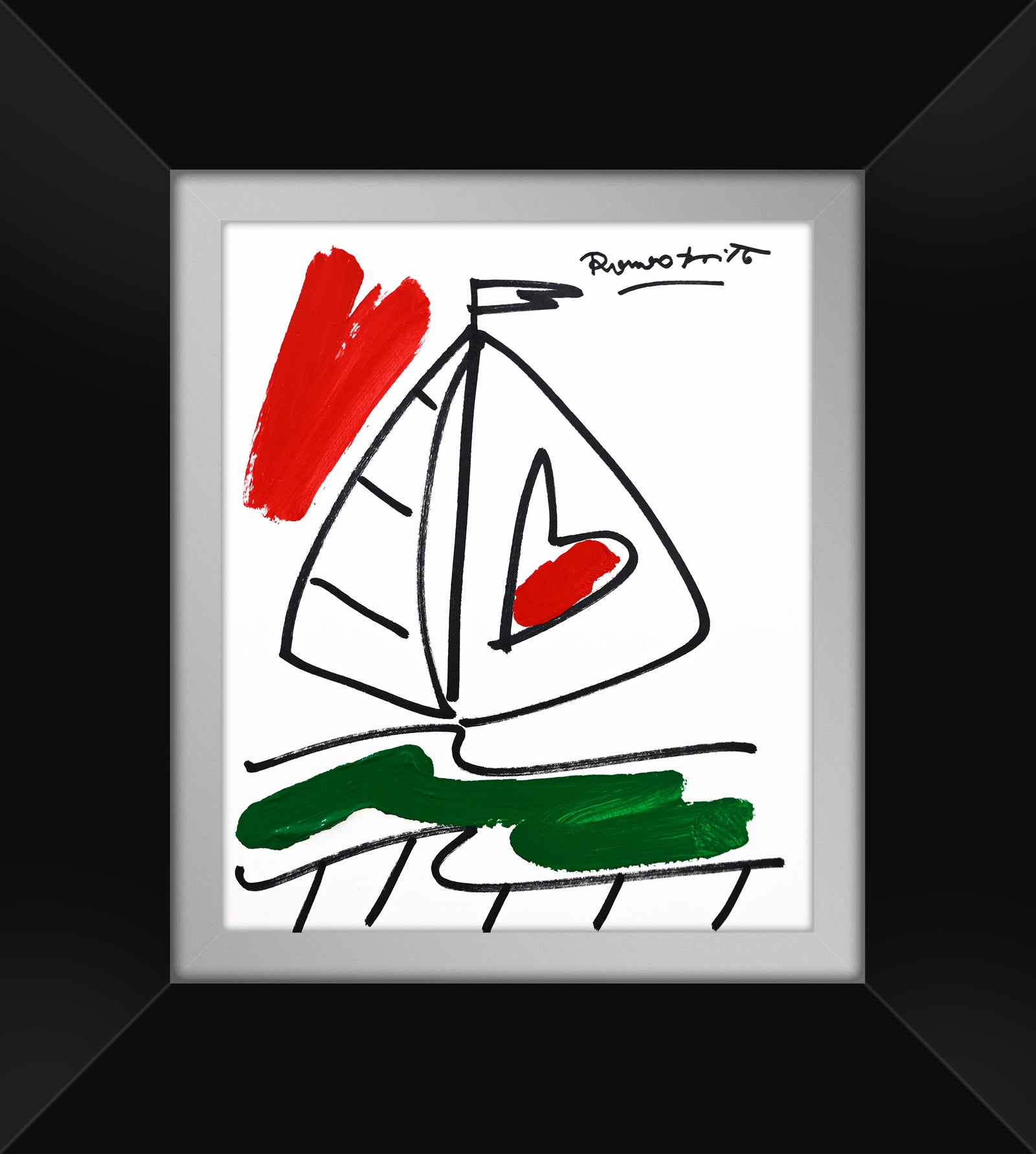 Romero Britto italia collection original drawing colorful pop art design