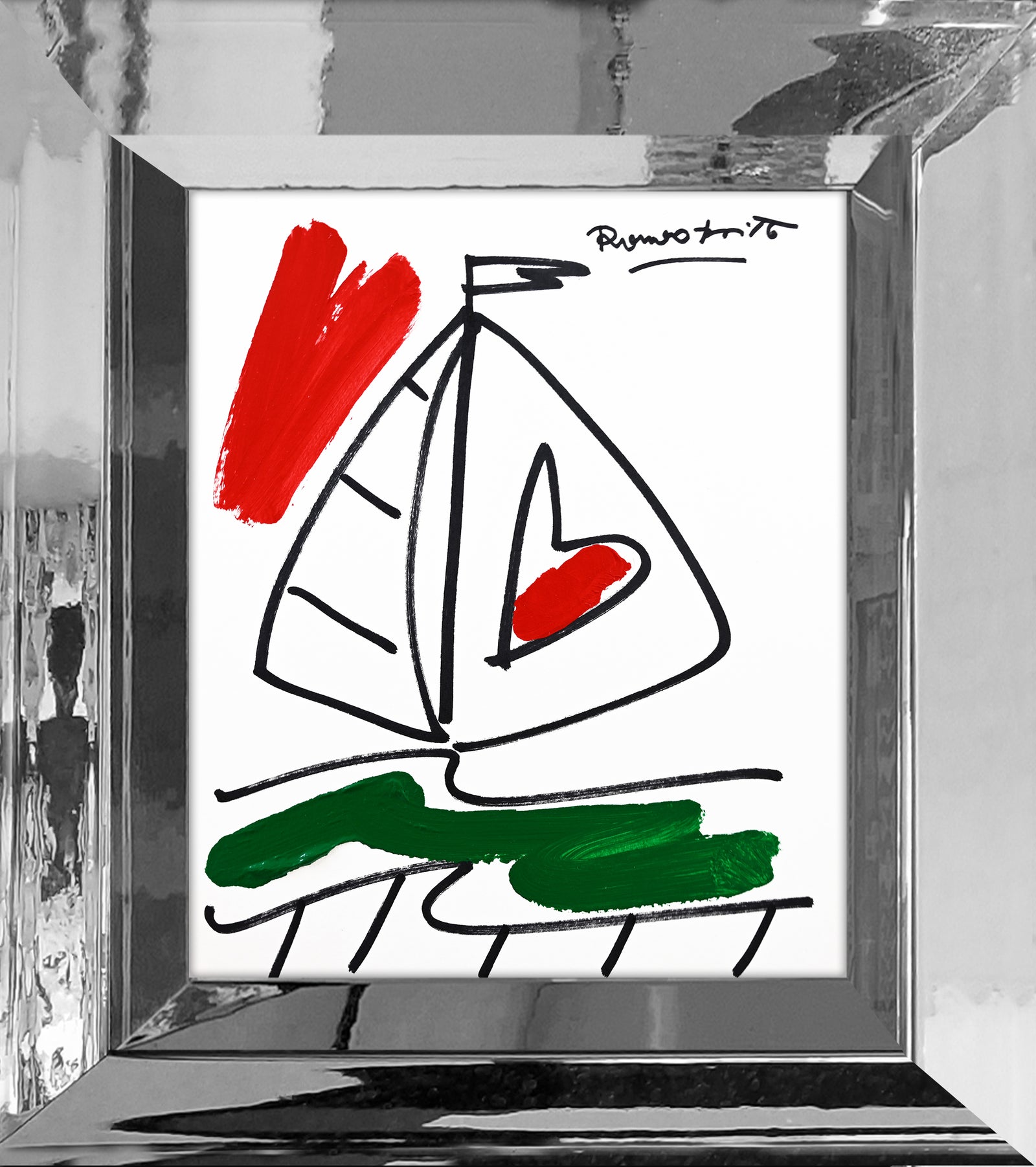 Romero Britto italia collection original drawing colorful pop art design