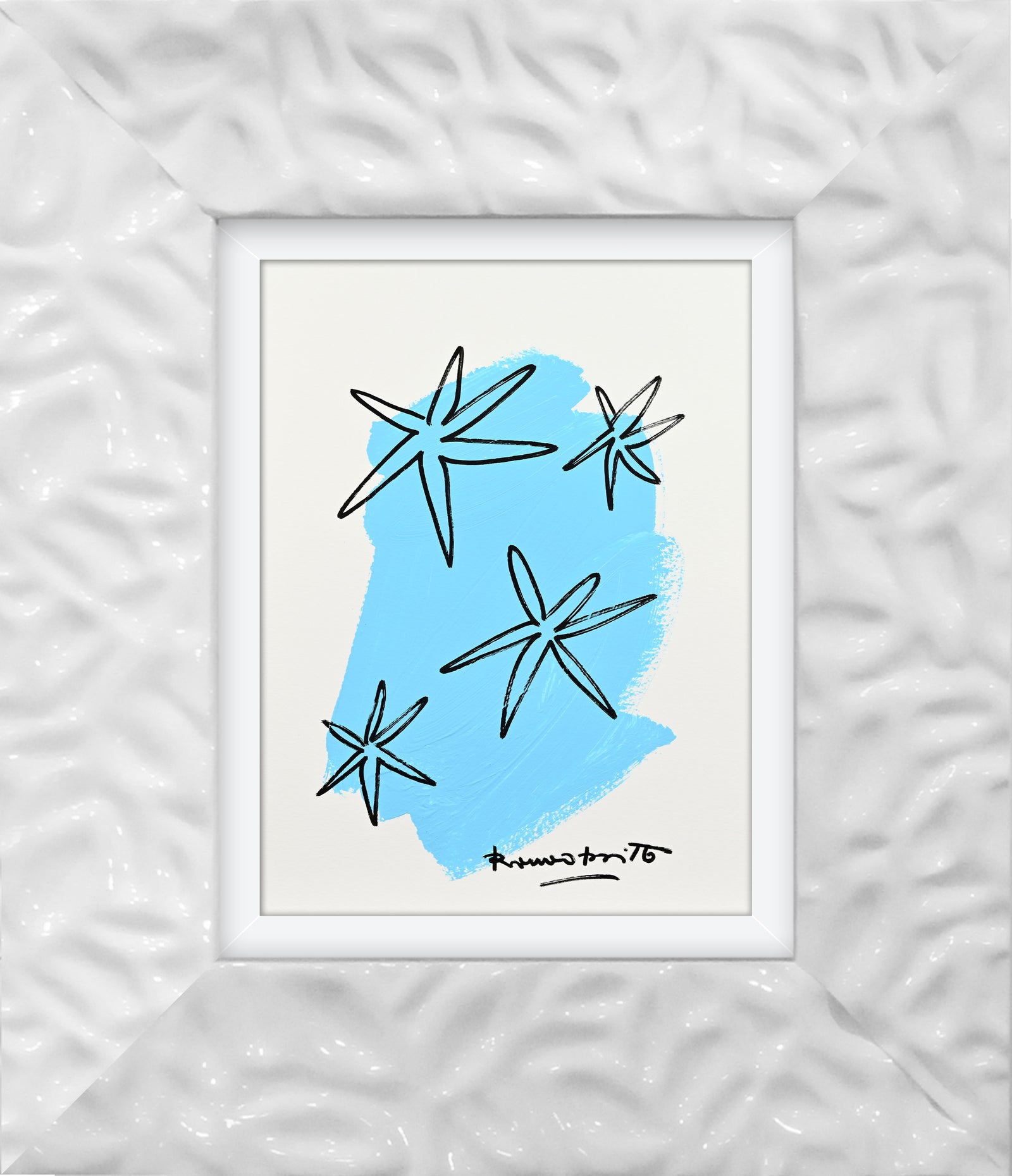modern pop art two color collection original drawing vibrant home decor