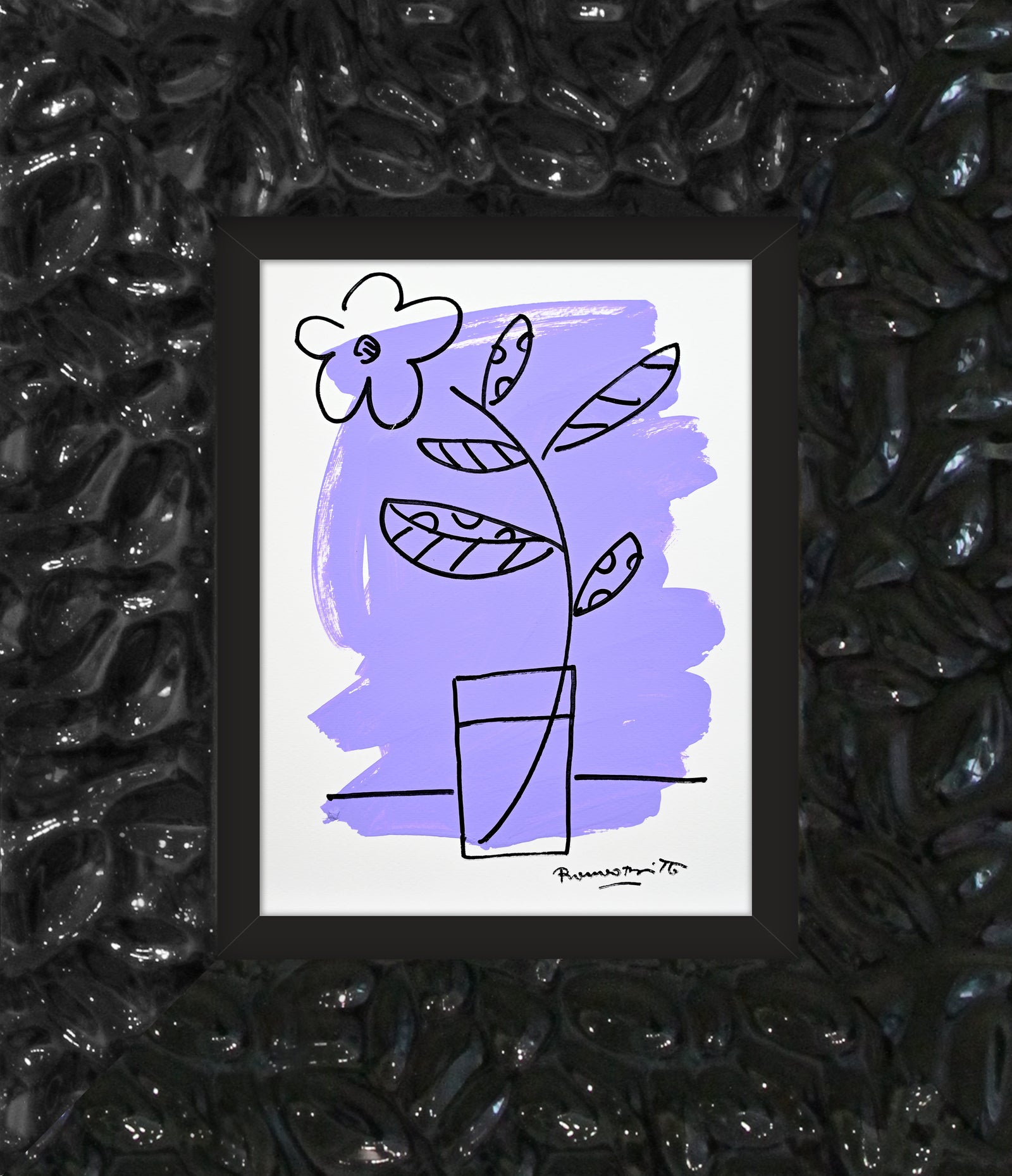 modern pop art two color collection original drawing vibrant home decor